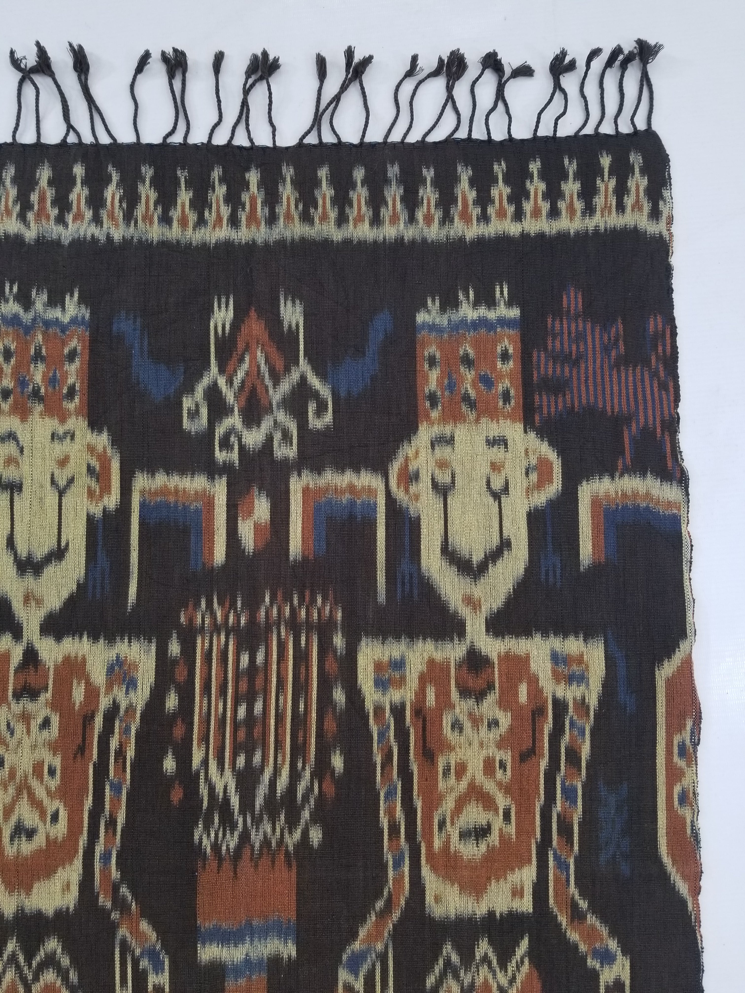 Vintage Indonesian Handwoven Sumba Ikat Hinggi Wall Ceremonial Tapestry 98x59cm