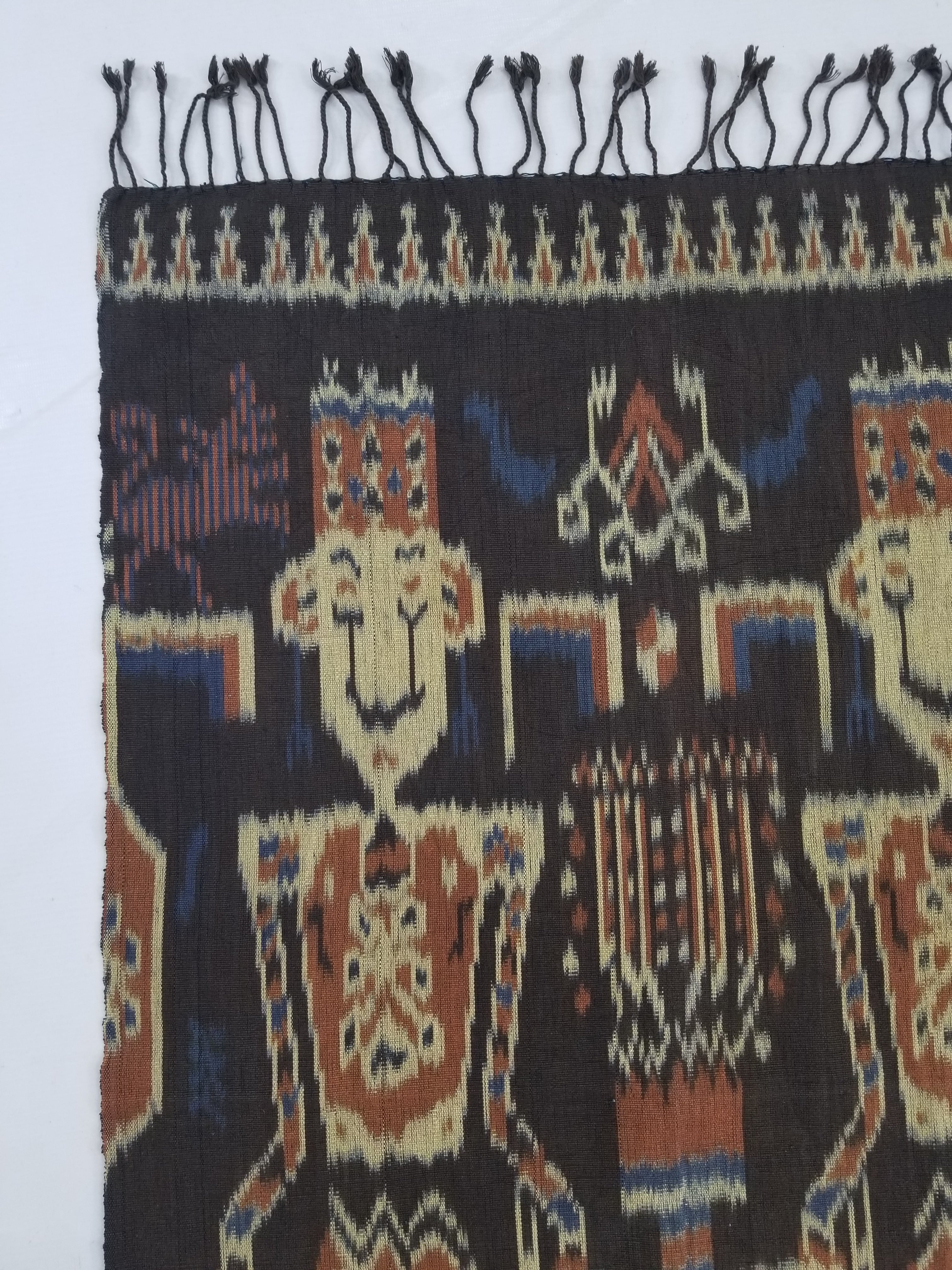 Vintage Indonesian Handwoven Sumba Ikat Hinggi Wall Ceremonial Tapestry 98x59cm
