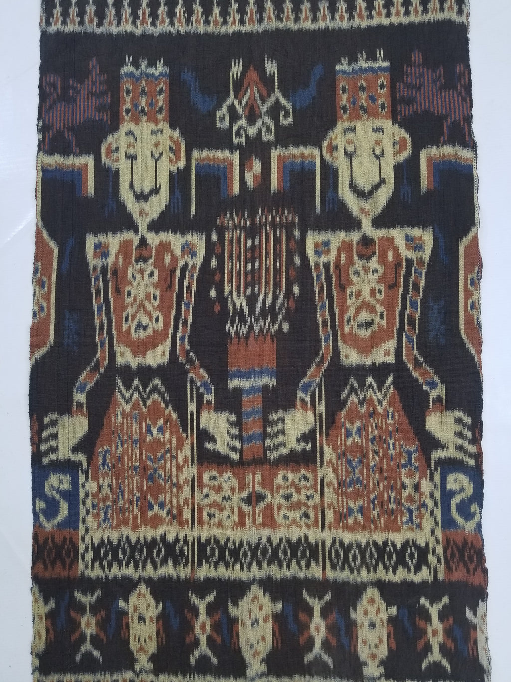 Vintage Indonesian Handwoven Sumba Ikat Hinggi Wall Ceremonial Tapestry 98x59cm