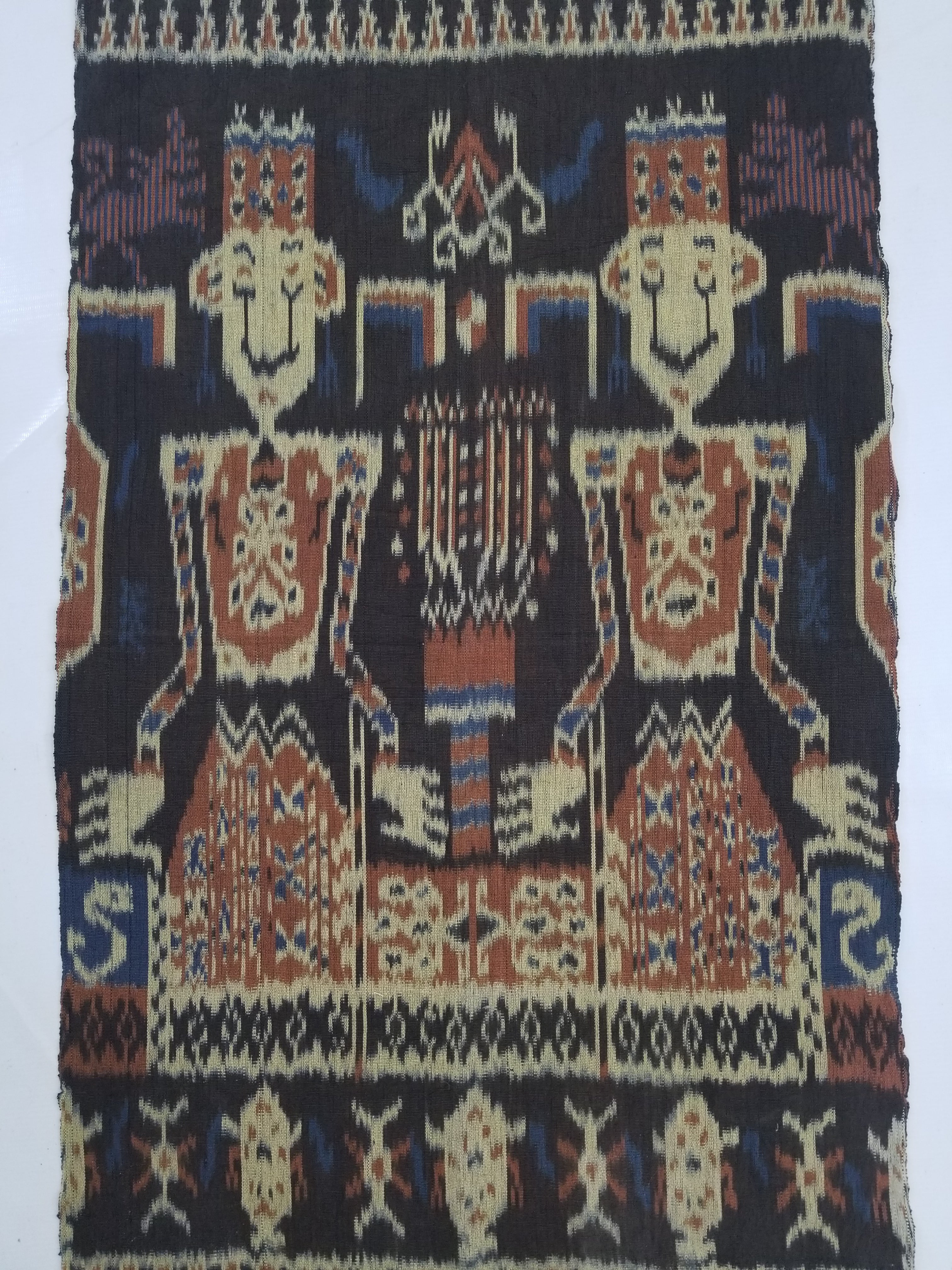 Vintage Indonesian Handwoven Sumba Ikat Hinggi Wall Ceremonial Tapestry 98x59cm