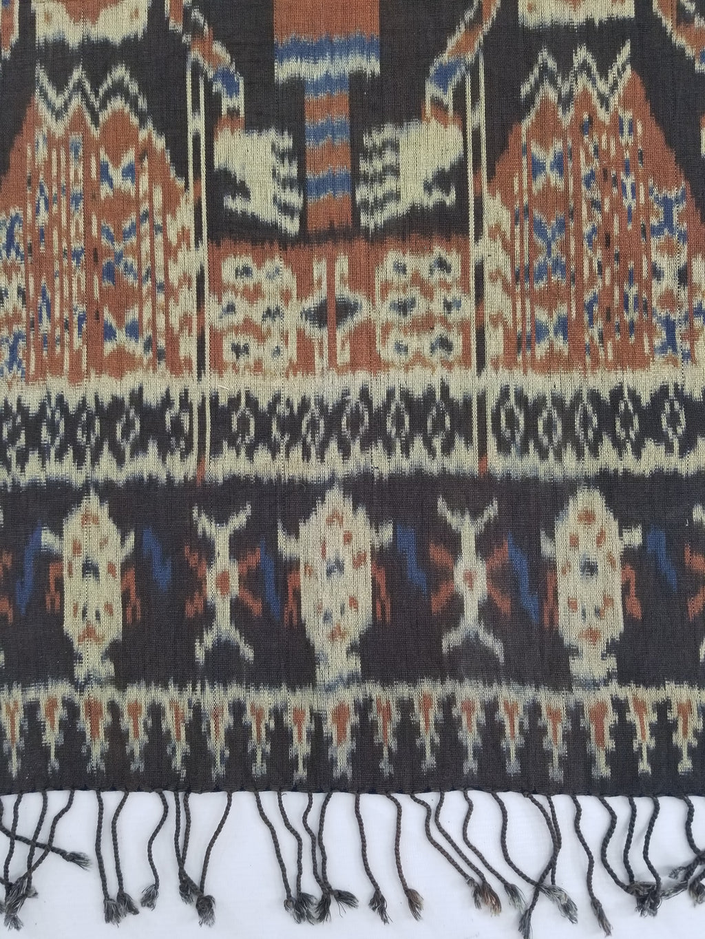 Vintage Indonesian Handwoven Sumba Ikat Hinggi Wall Ceremonial Tapestry 98x59cm