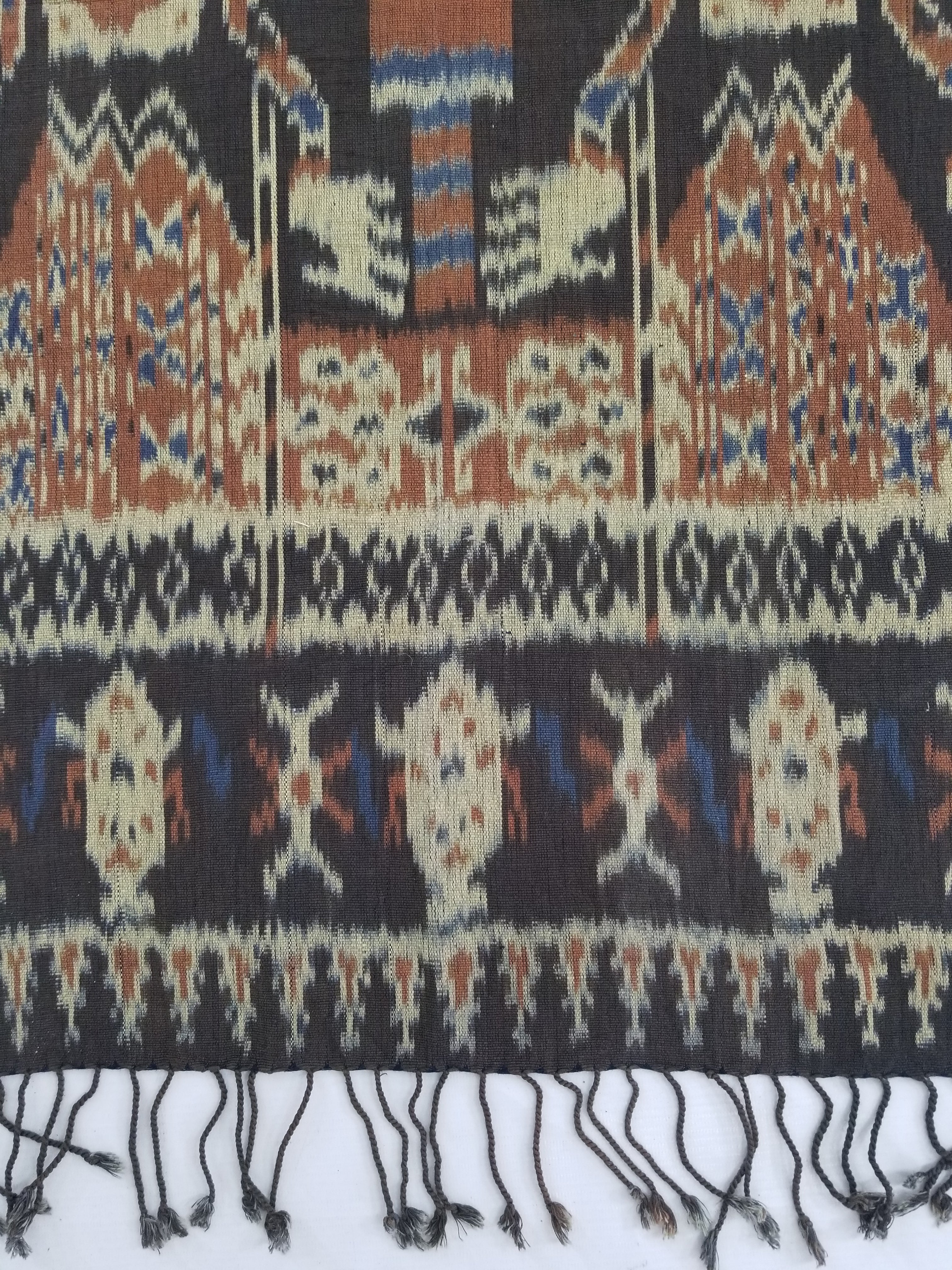 Vintage Indonesian Handwoven Sumba Ikat Hinggi Wall Ceremonial Tapestry 98x59cm