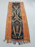 Vintage Indonesian Handwoven Tenun Sumba Ikat Hinggi Textile 212x93cm