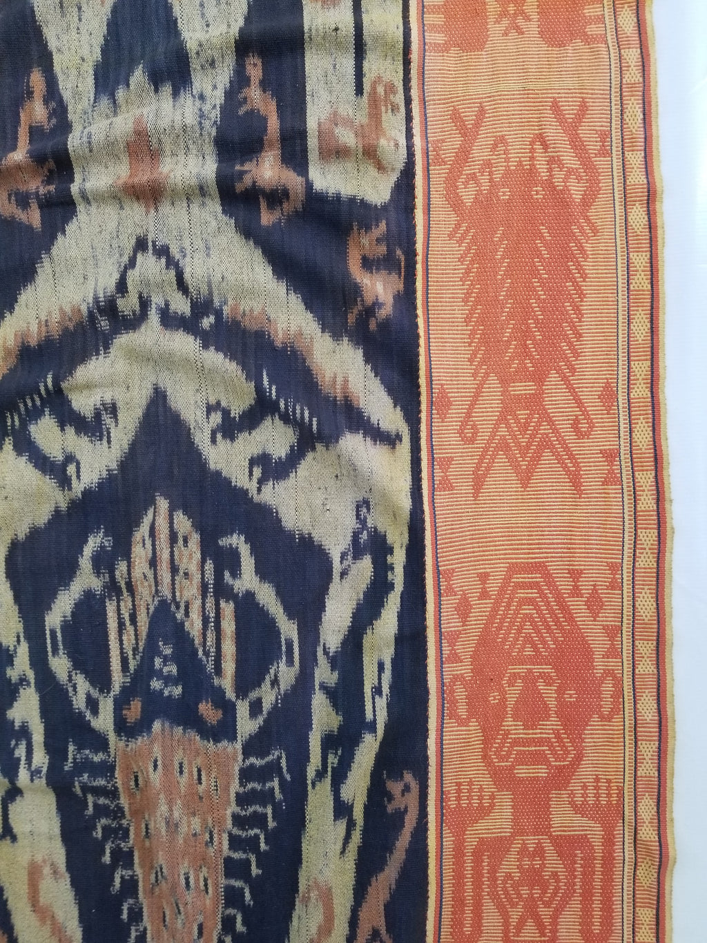 Vintage Indonesian Handwoven Tenun Sumba Ikat Hinggi Textile 212x93cm