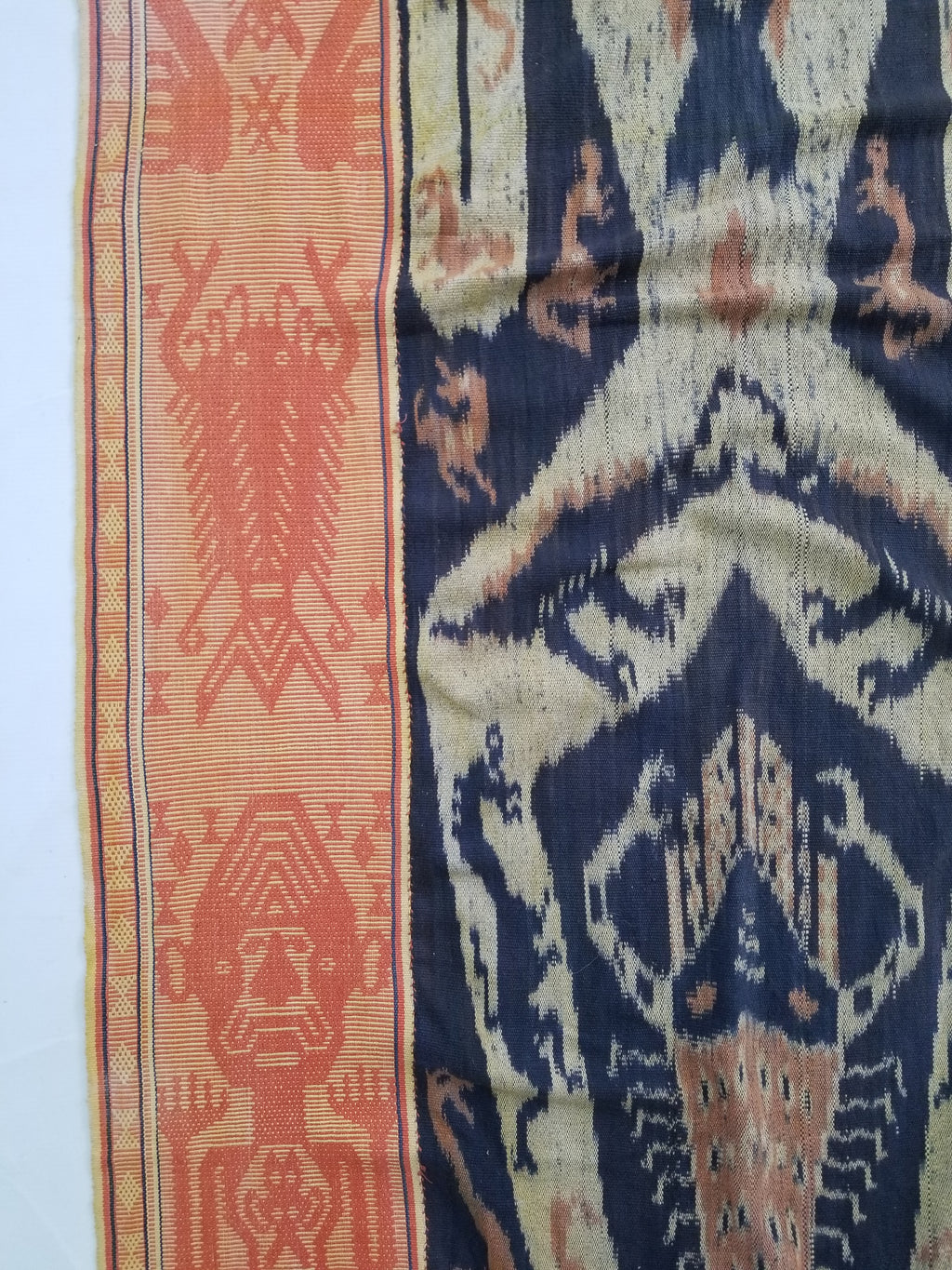 Vintage Indonesian Handwoven Tenun Sumba Ikat Hinggi Textile 212x93cm