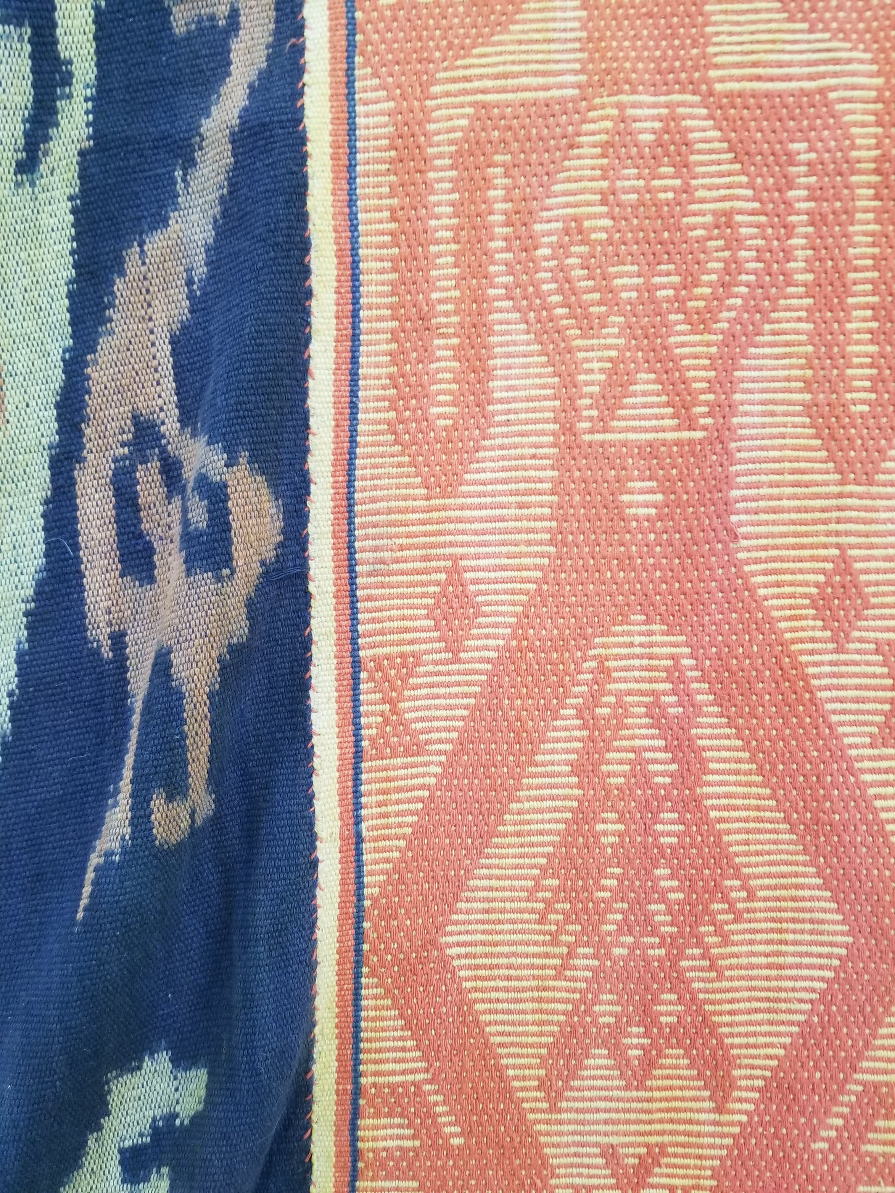 Vintage Indonesian Handwoven Tenun Sumba Ikat Hinggi Textile 212x93cm