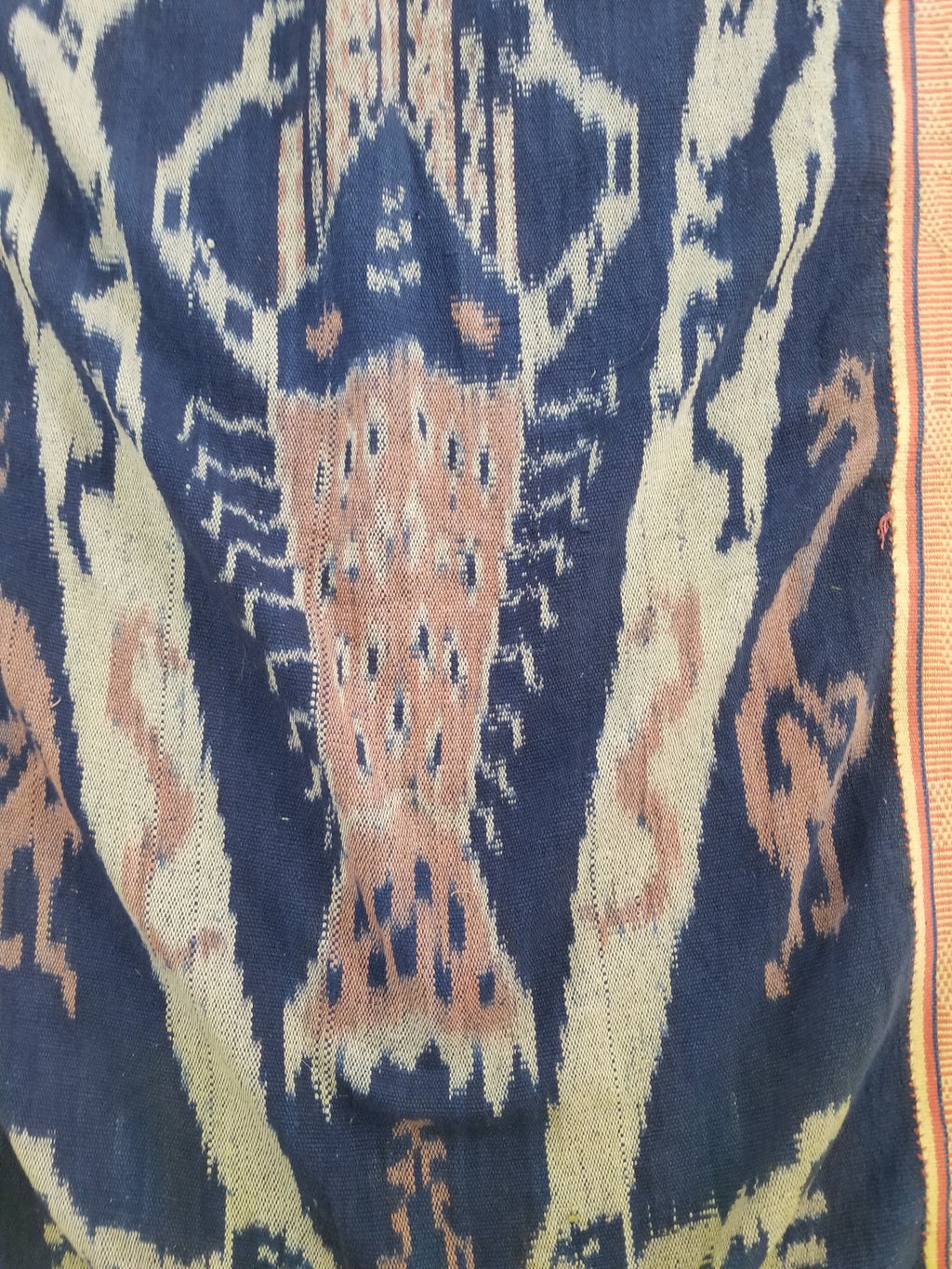 Vintage Indonesian Handwoven Tenun Sumba Ikat Hinggi Textile 212x93cm