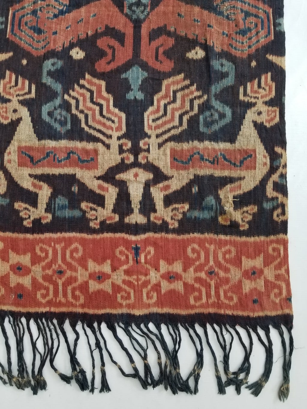 Vintage Traditional Indonesian Handwoven Sumba Ikat Shawl/Wall Hanging 264x120cm