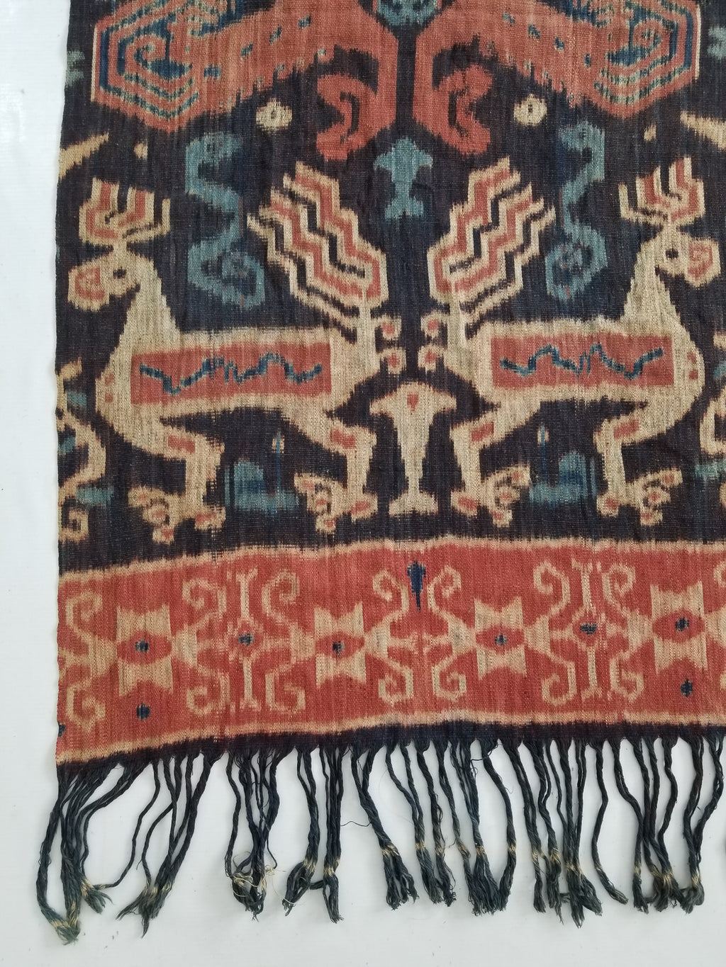 Vintage Traditional Indonesian Handwoven Sumba Ikat Shawl/Wall Hanging 264x120cm