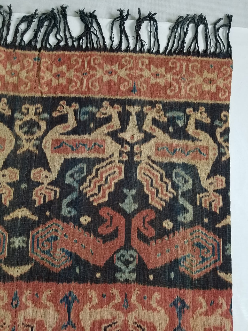 Vintage Traditional Indonesian Handwoven Sumba Ikat Shawl/Wall Hanging 264x120cm