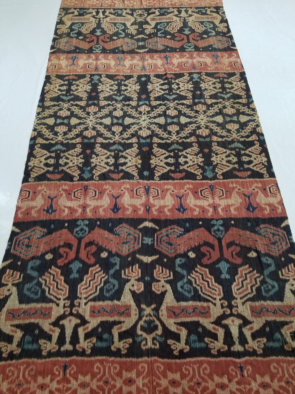 Vintage Traditional Indonesian Handwoven Sumba Ikat Shawl/Wall Hanging 264x120cm
