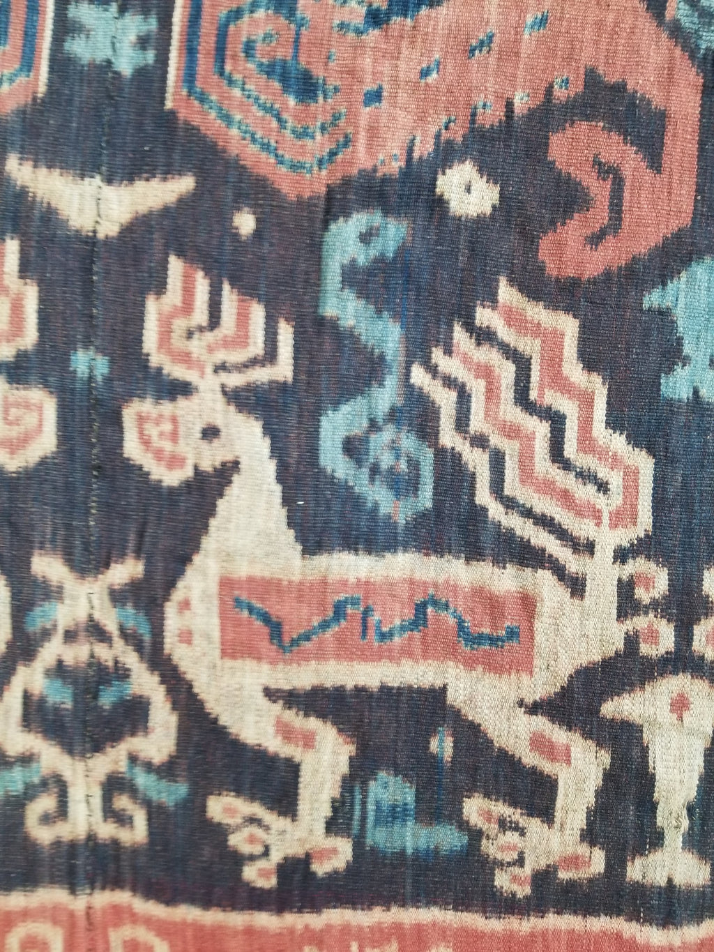 Vintage Traditional Indonesian Handwoven Sumba Ikat Shawl/Wall Hanging 264x120cm