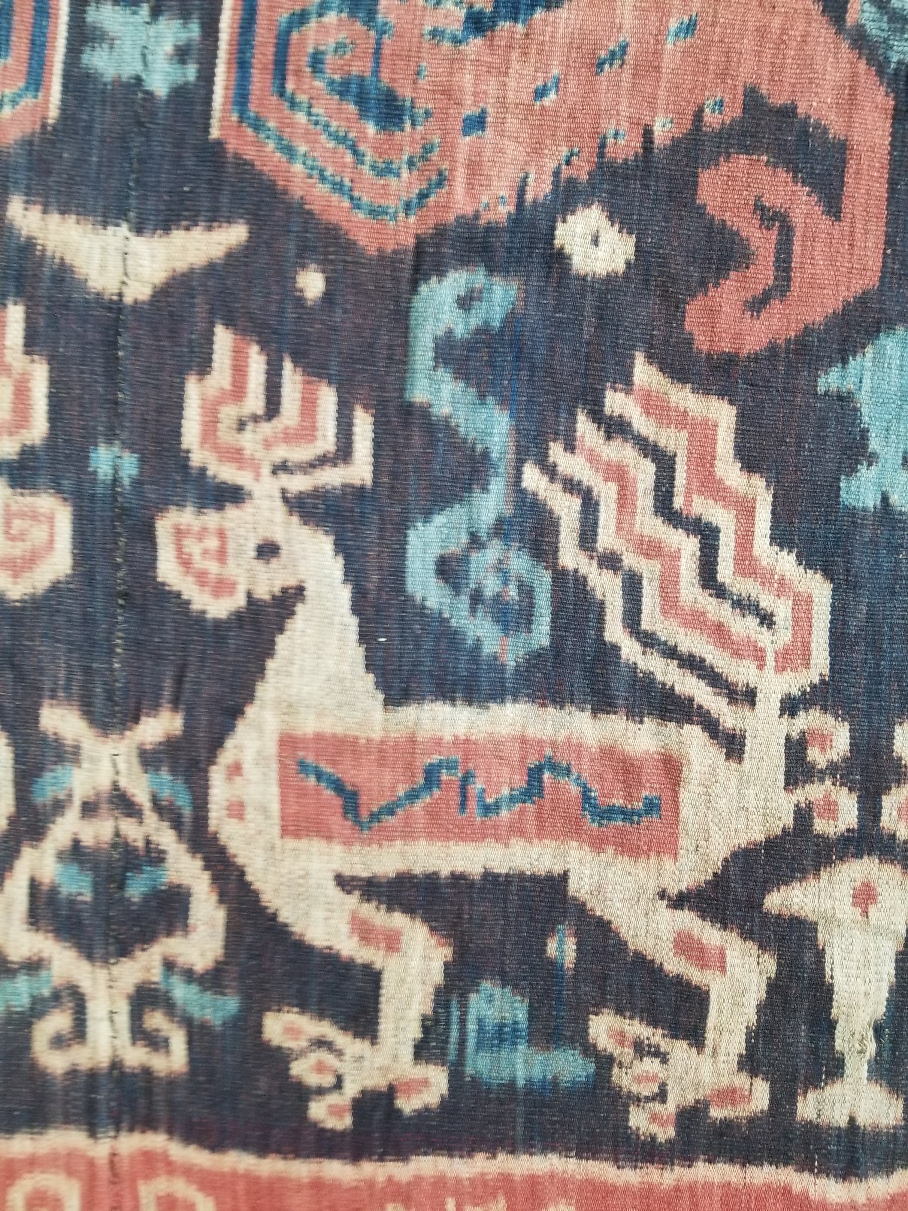 Vintage Traditional Indonesian Handwoven Sumba Ikat Shawl/Wall Hanging 264x120cm