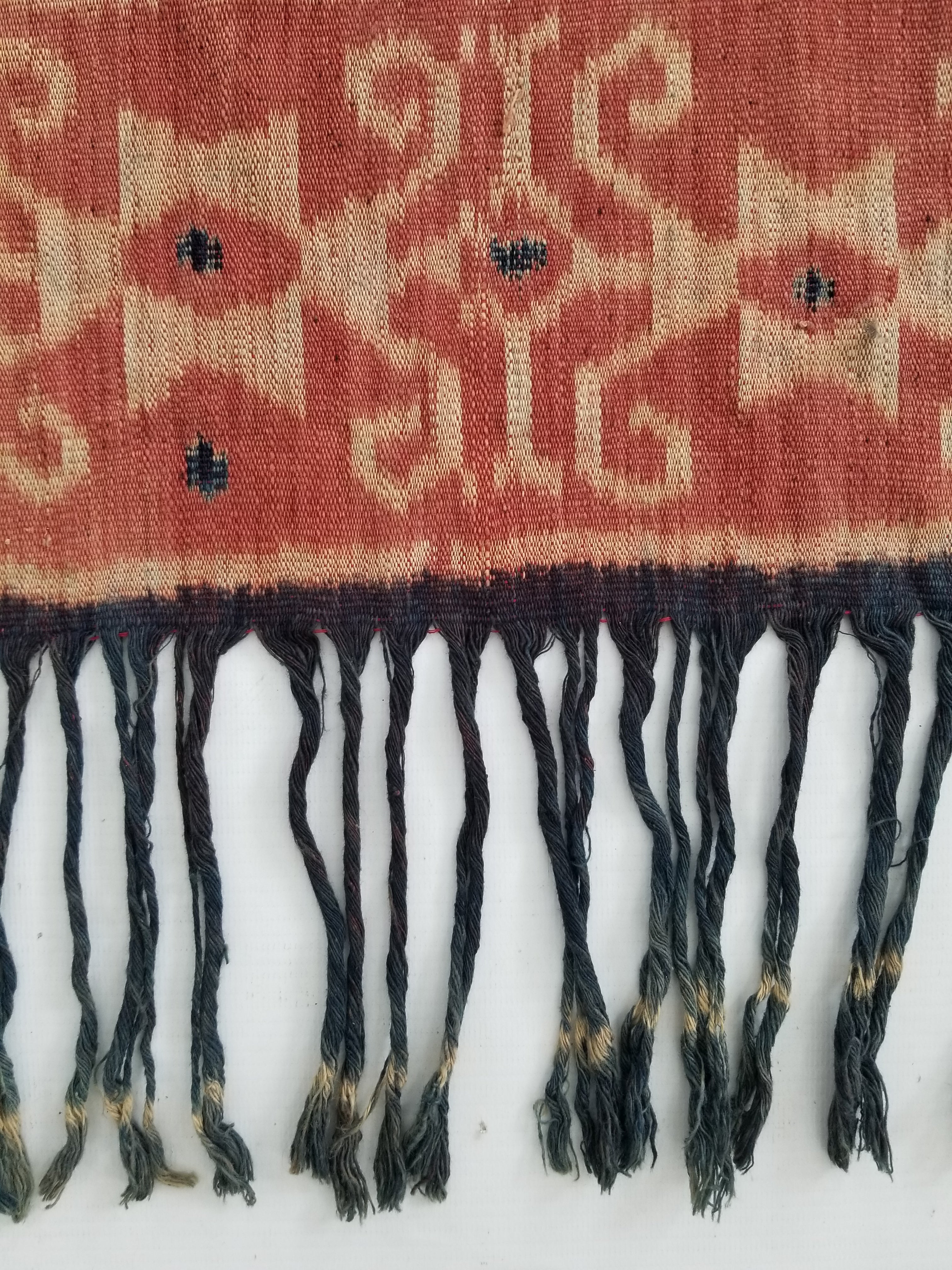 Vintage Traditional Indonesian Handwoven Sumba Ikat Shawl/Wall Hanging 264x120cm