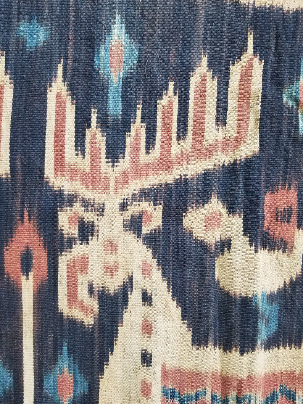 Vintage Indonesian Handwoven Sumba Ikat Vertical Seam Wall Hanging 242x144cm