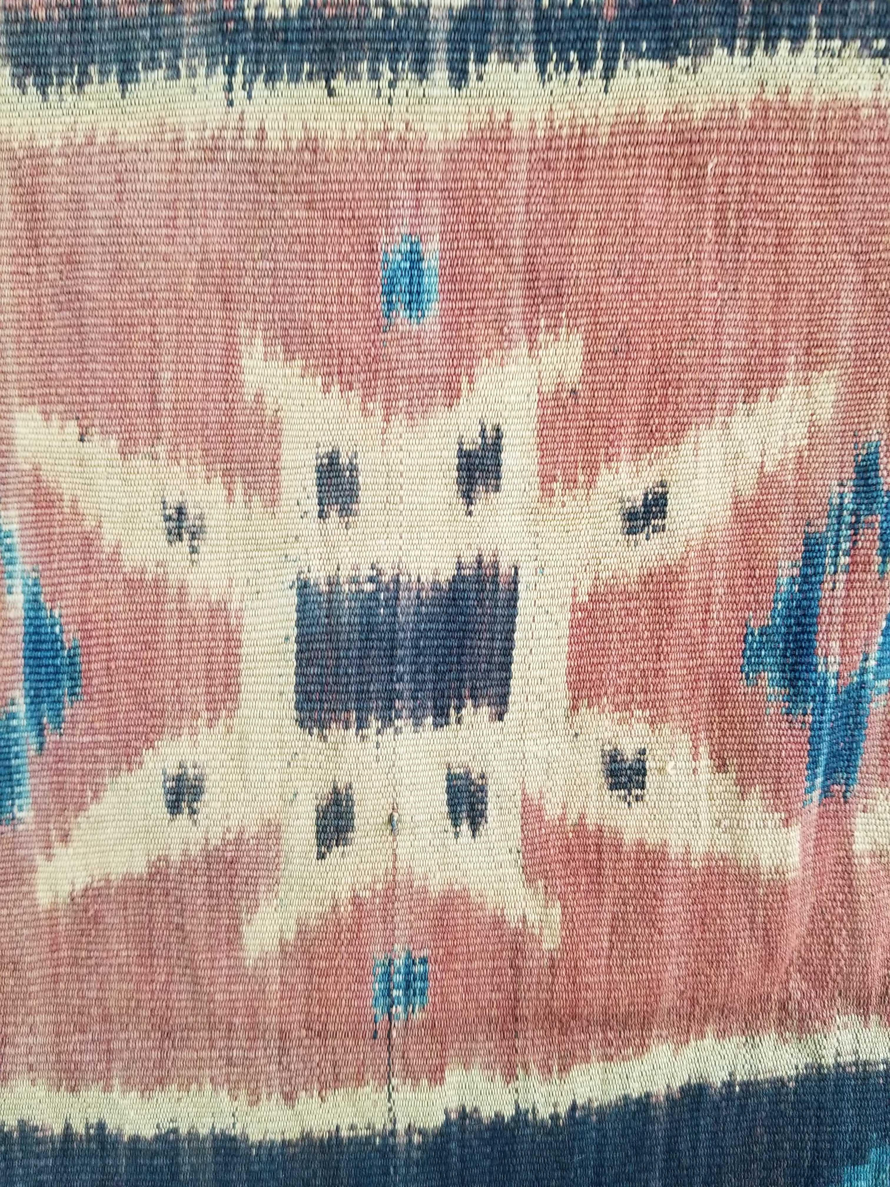 Vintage Indonesian Handwoven Sumba Ikat Vertical Seam Wall Hanging 242x144cm