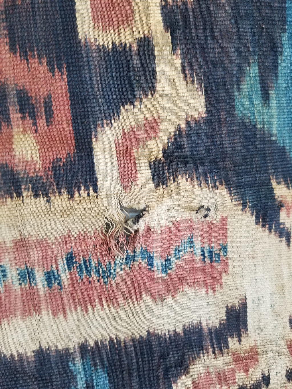Vintage Indonesian Handwoven Sumba Ikat Vertical Seam Wall Hanging 242x144cm