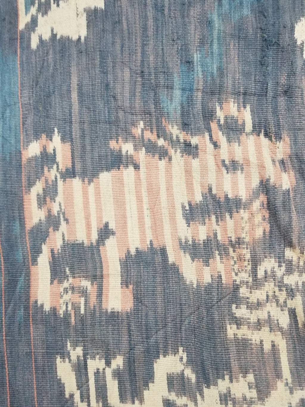 Antique Indonesian Handwoven Sumba Ikat Vertical Seam Wall Hanging 226x152cm