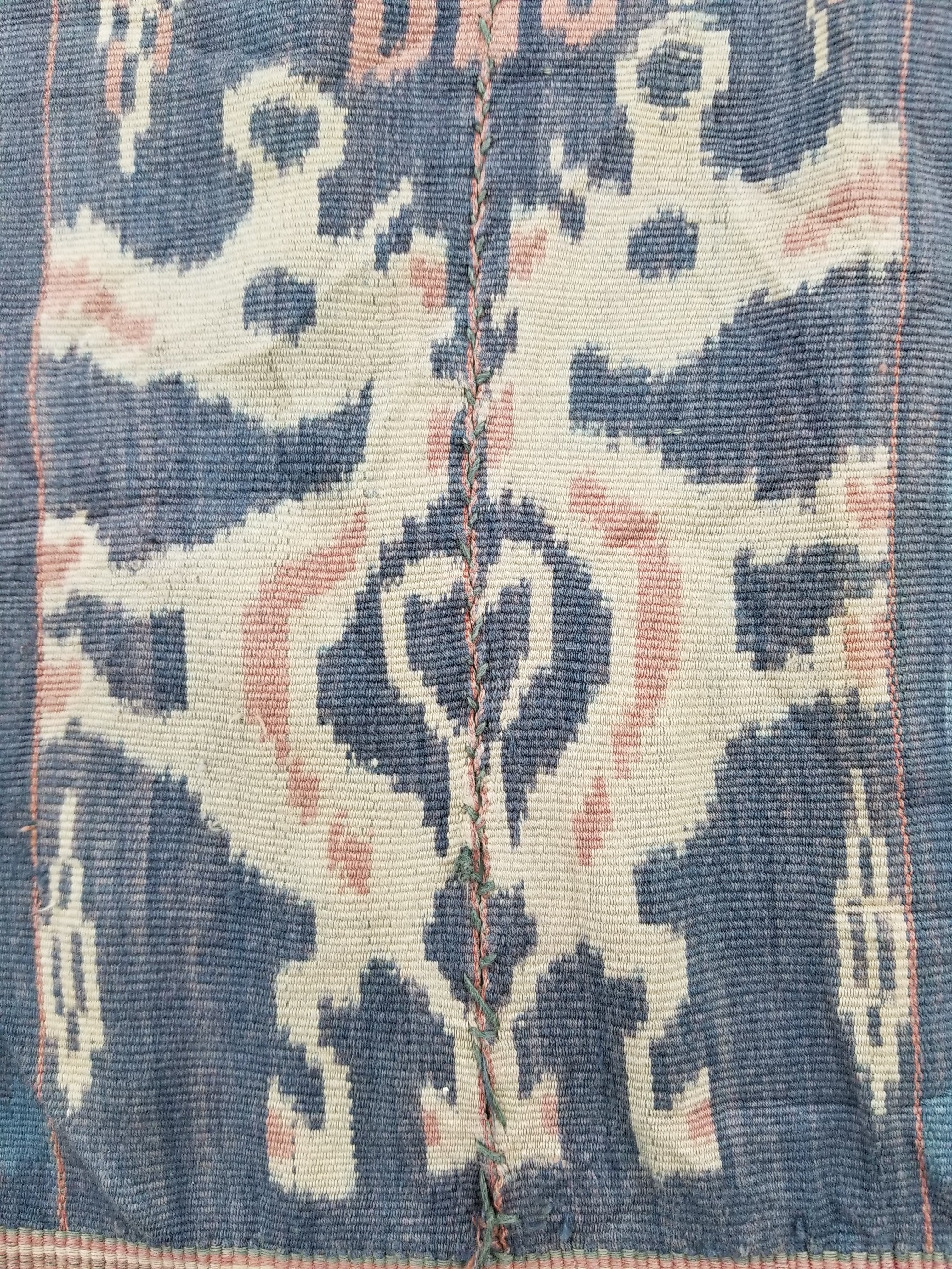 Antique Indonesian Handwoven Sumba Ikat Vertical Seam Wall Hanging 226x152cm