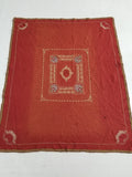 Antique Eastern European Floral Embroidered Felt Decorative Textile 144x118cm