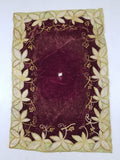 Antique Traditional Leaf Pattern Textile with Appliqué Work & Embroidery 107x71c