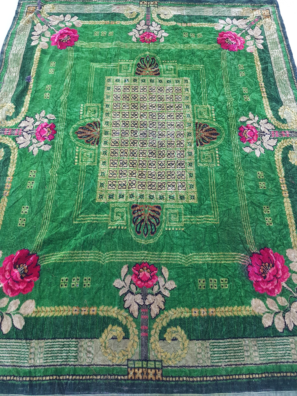 Vintage Traditional Bohemian Floral Velvet Wall Hanging Tapestry 186x140cm
