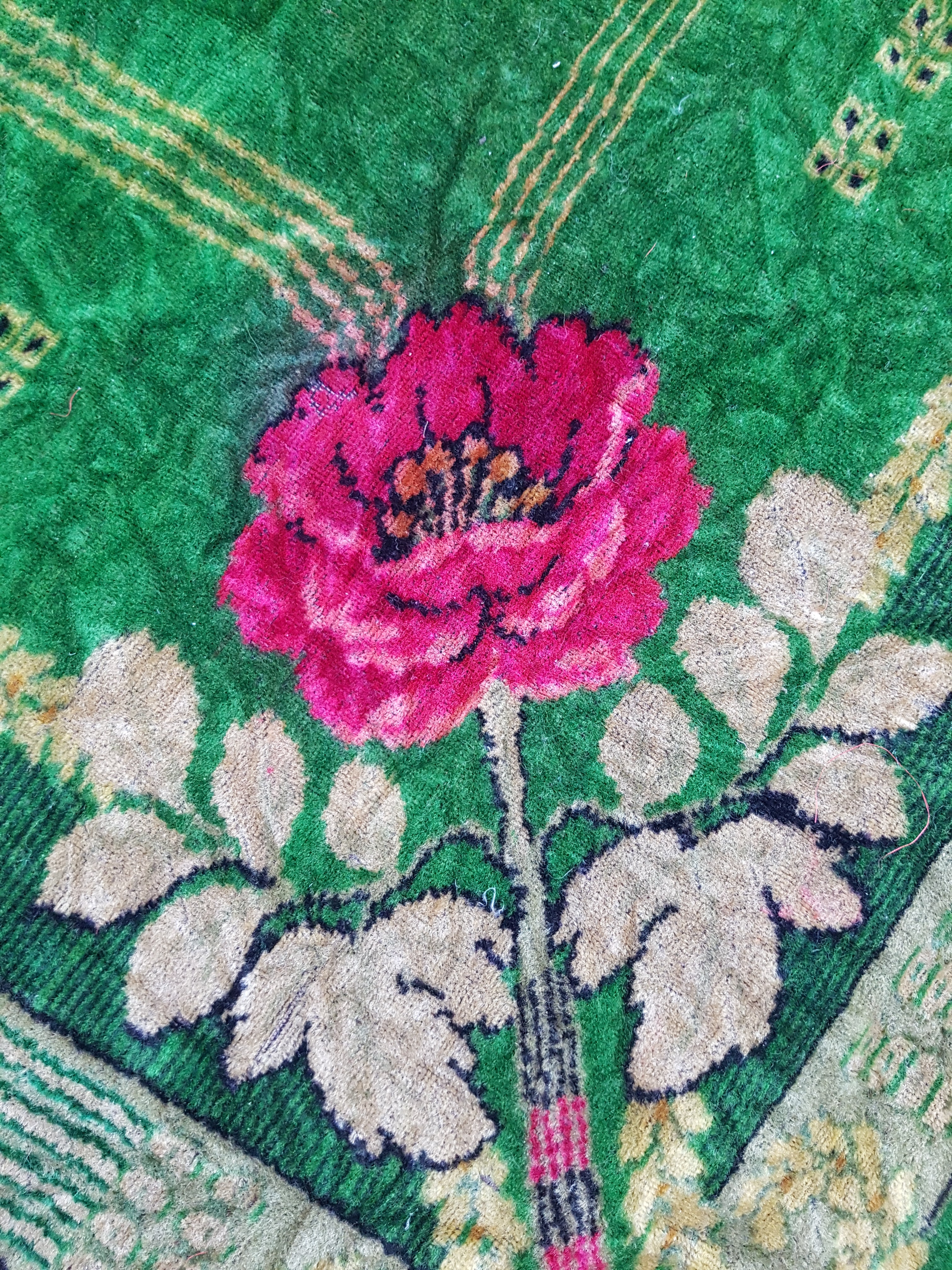 Vintage Traditional Bohemian Floral Velvet Wall Hanging Tapestry 186x140cm