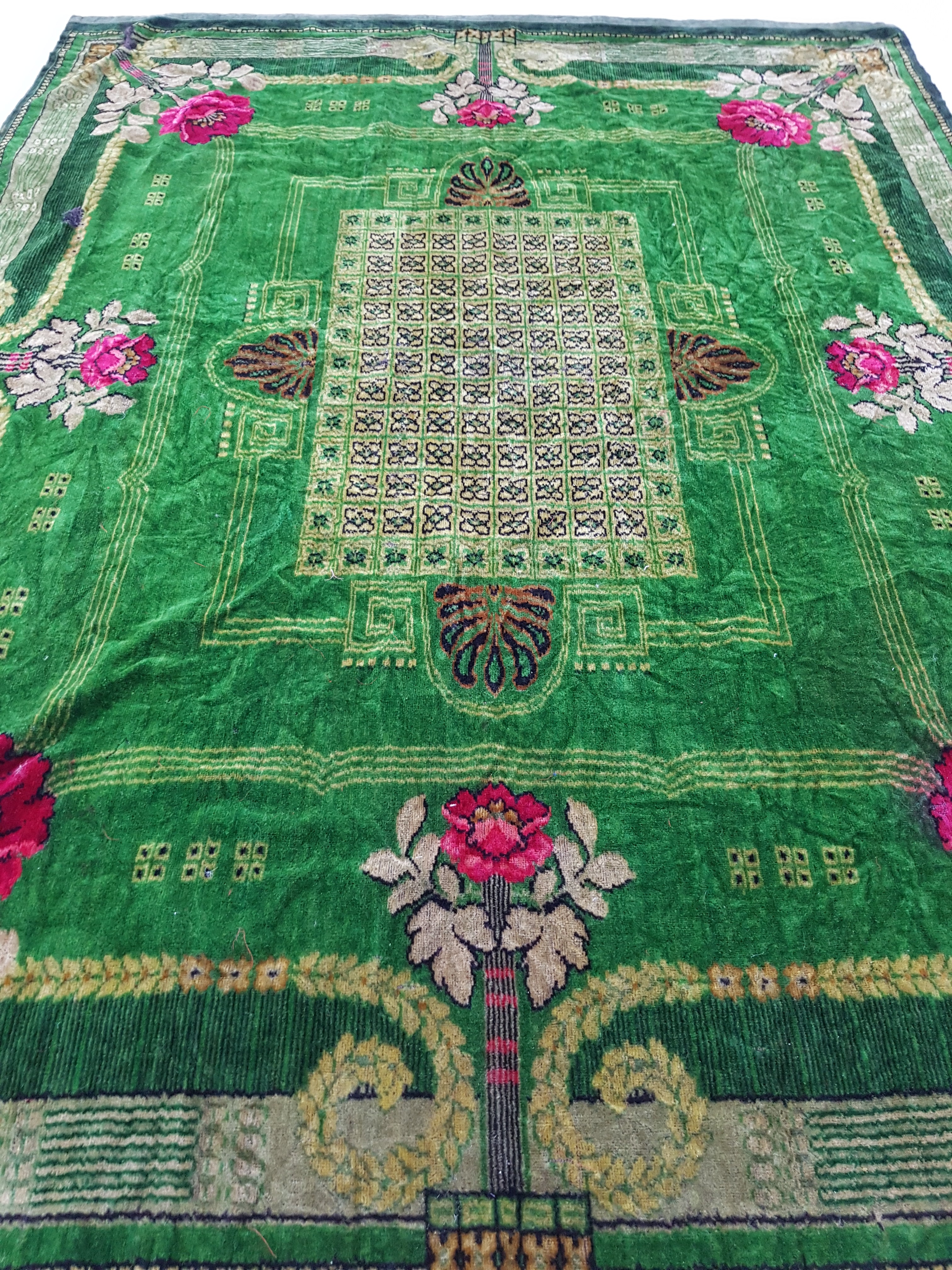 Vintage Traditional Bohemian Floral Velvet Wall Hanging Tapestry 186x140cm