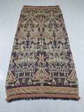 Vintage Indonesian Handwoven Sumba Ikat Vertical Seam Textile 238x116cm