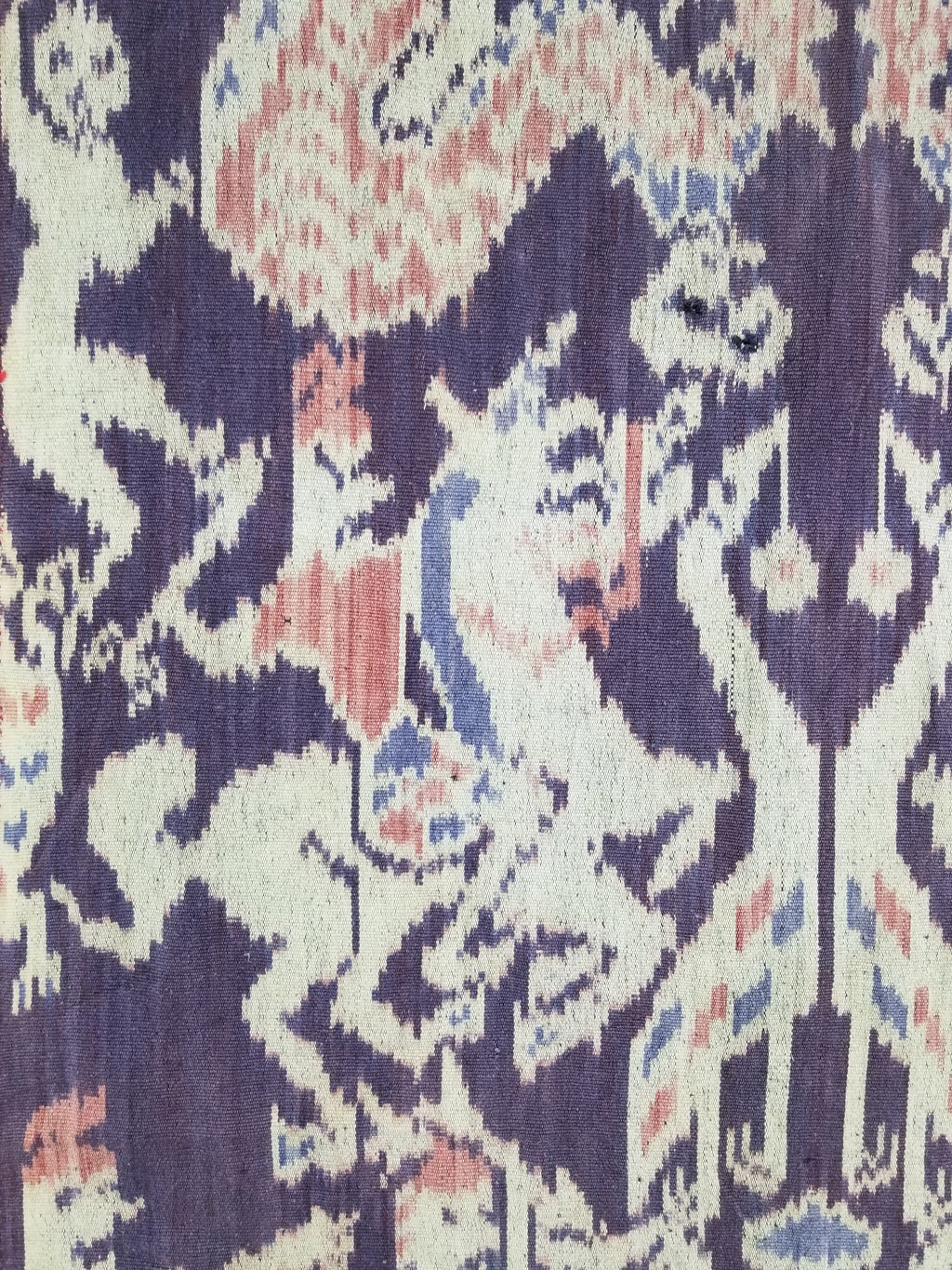 Vintage Indonesian Handwoven Sumba Ikat Vertical Seam Textile 238x116cm