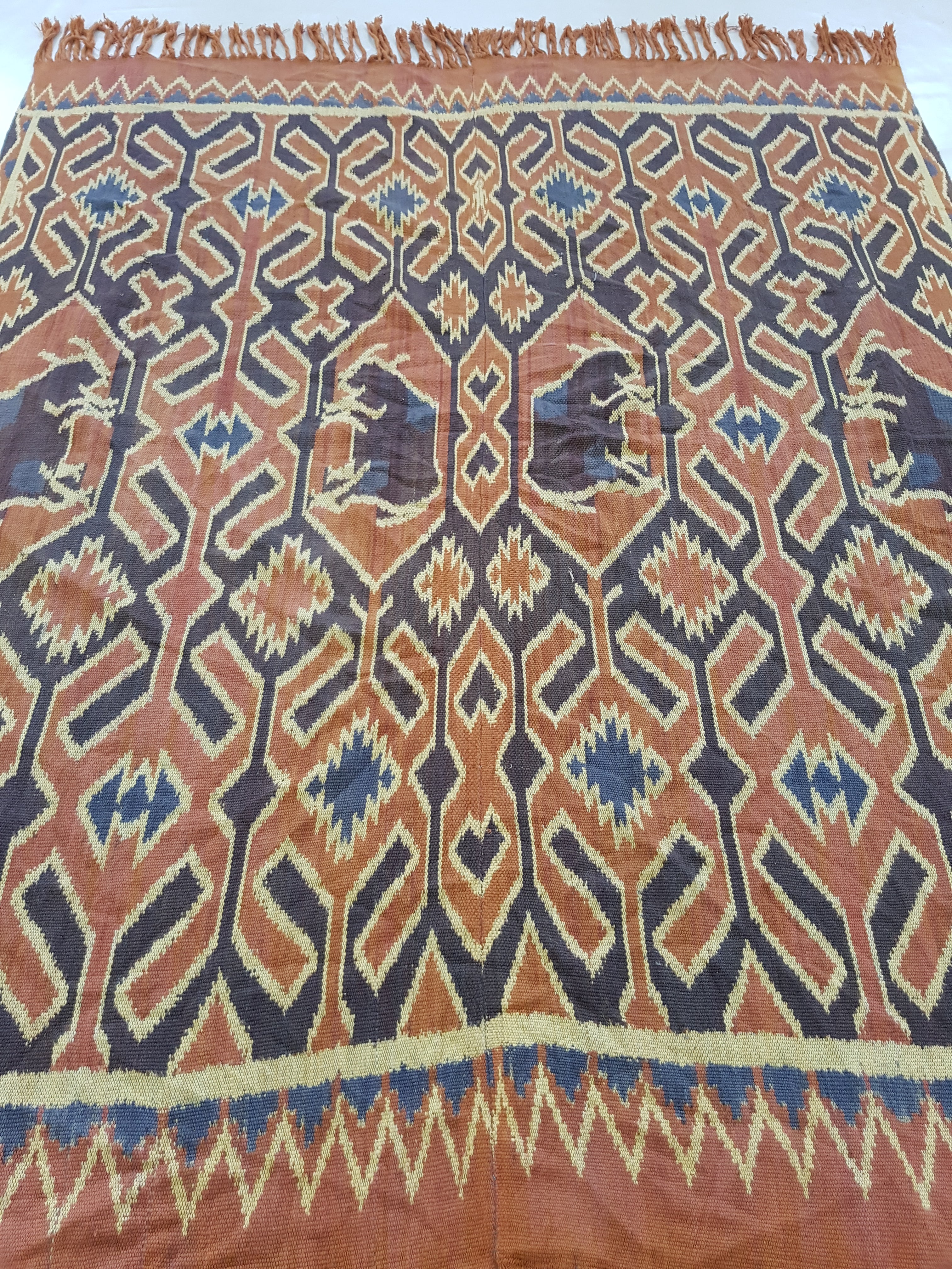 Vintage Indonesian Toraja Sulawesi Vertical Seam Ceremonial Cloth 140x113cm