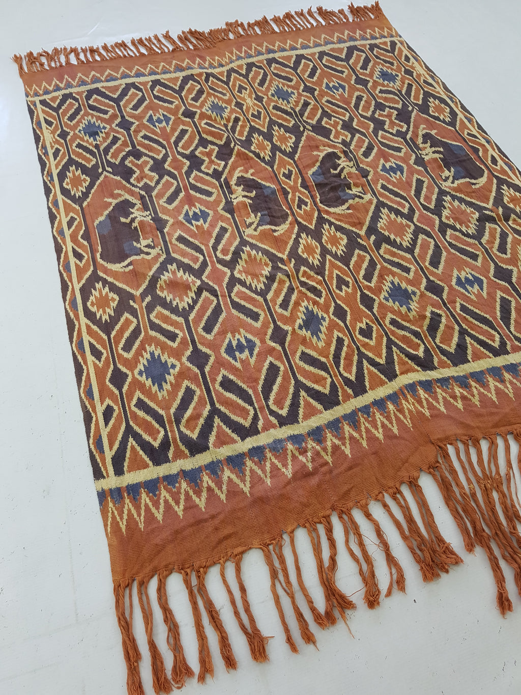 Vintage Indonesian Toraja Sulawesi Vertical Seam Ceremonial Cloth 140x113cm