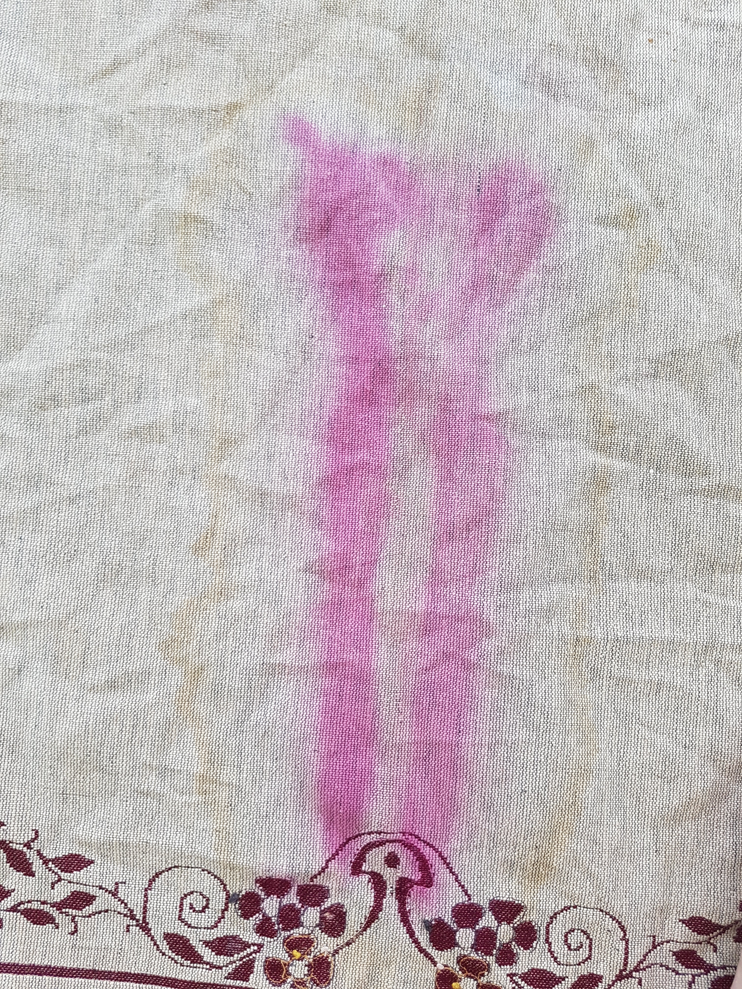Antique Traditional Hand Embroidered Velvet Textile 180x138cm