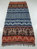 Vintage Indonesian Handwoven Sumba Ikat Vertical Seam Textile 262x121cm