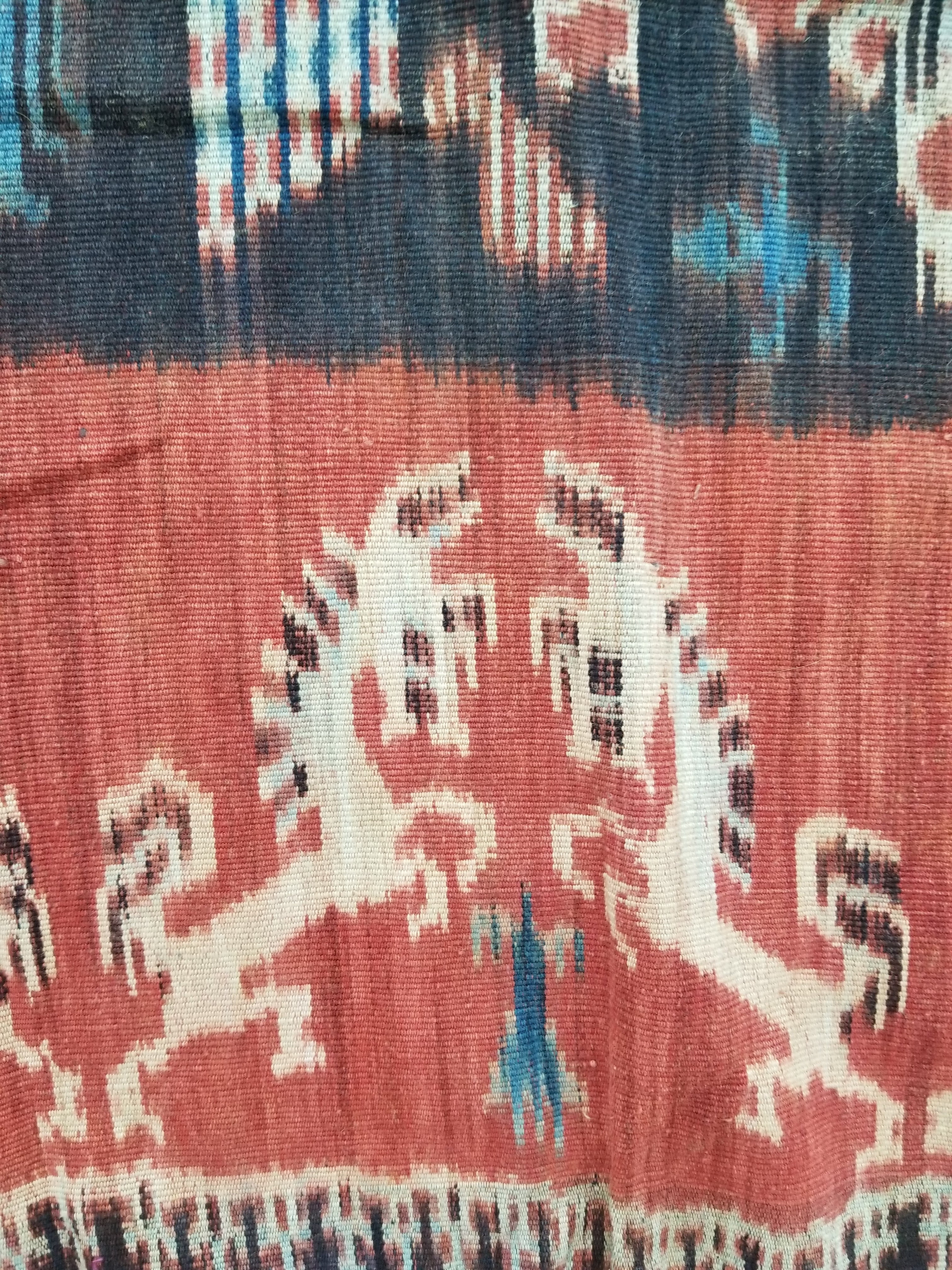 Vintage Indonesian Handwoven Sumba Ikat Vertical Seam Textile 262x121cm