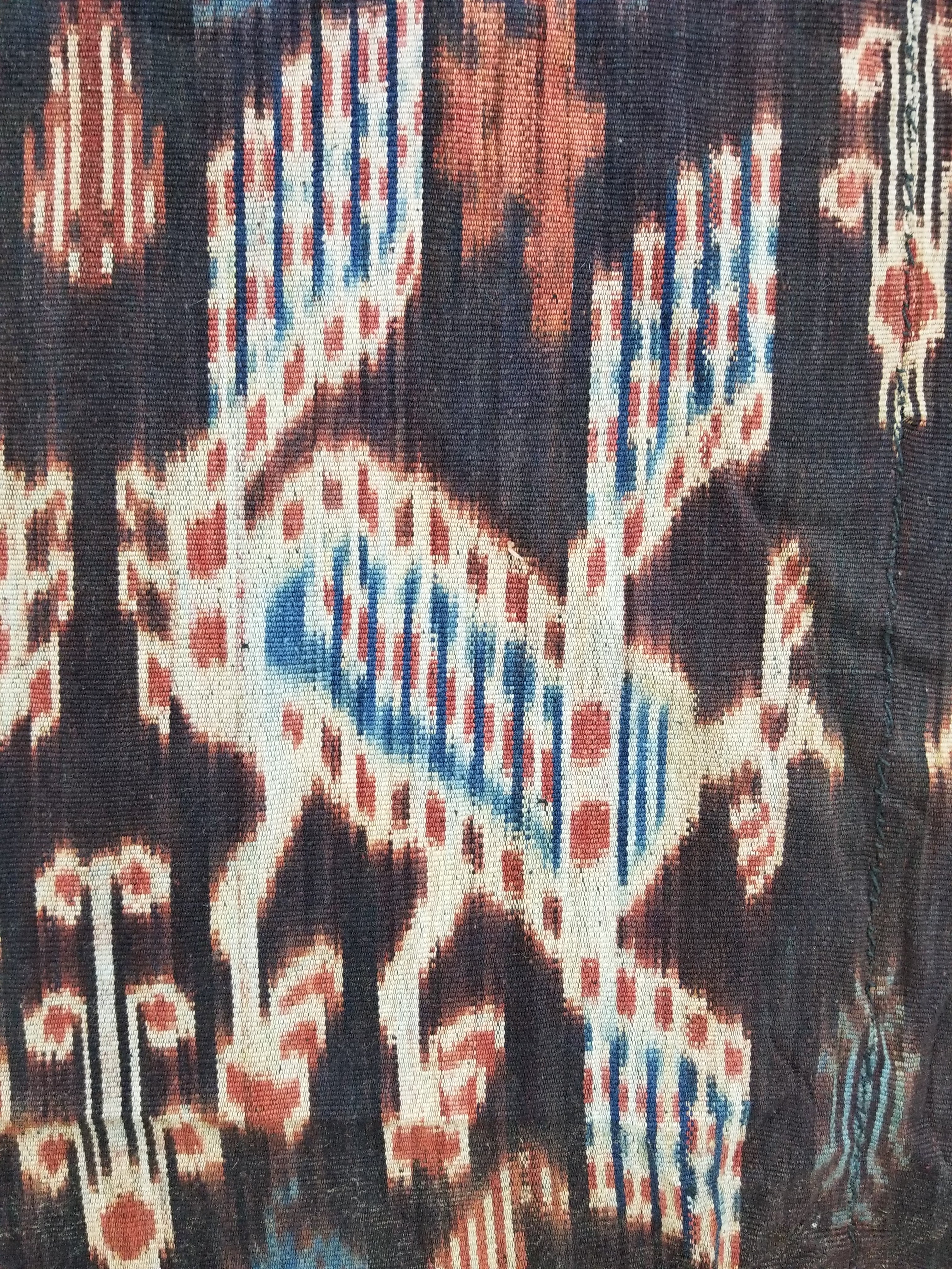 Vintage Indonesian Handwoven Sumba Ikat Vertical Seam Textile 262x121cm