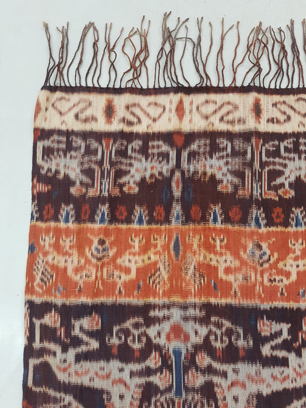 Antique Traditional Indonesian Handwoven Sumba Ikat Vertical Seam Shawl 240x110