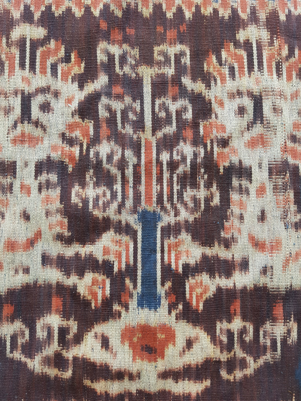 Antique Traditional Indonesian Handwoven Sumba Ikat Vertical Seam Shawl 240x110