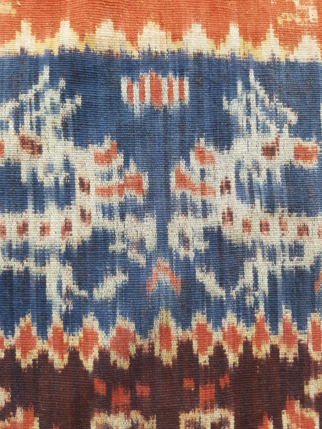 Antique Traditional Indonesian Handwoven Sumba Ikat Vertical Seam Shawl 240x110
