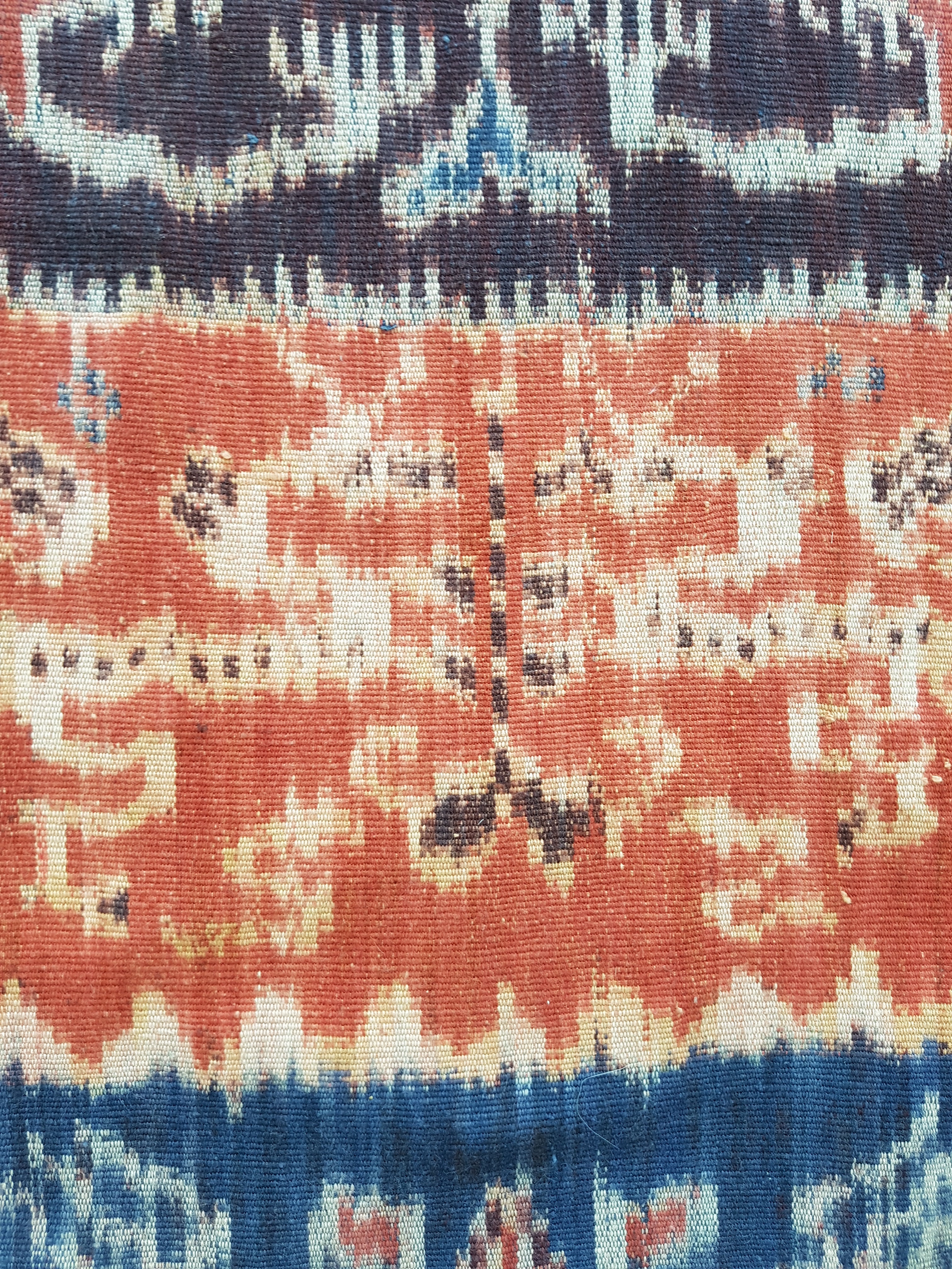 Antique Traditional Indonesian Handwoven Sumba Ikat Vertical Seam Shawl 240x110
