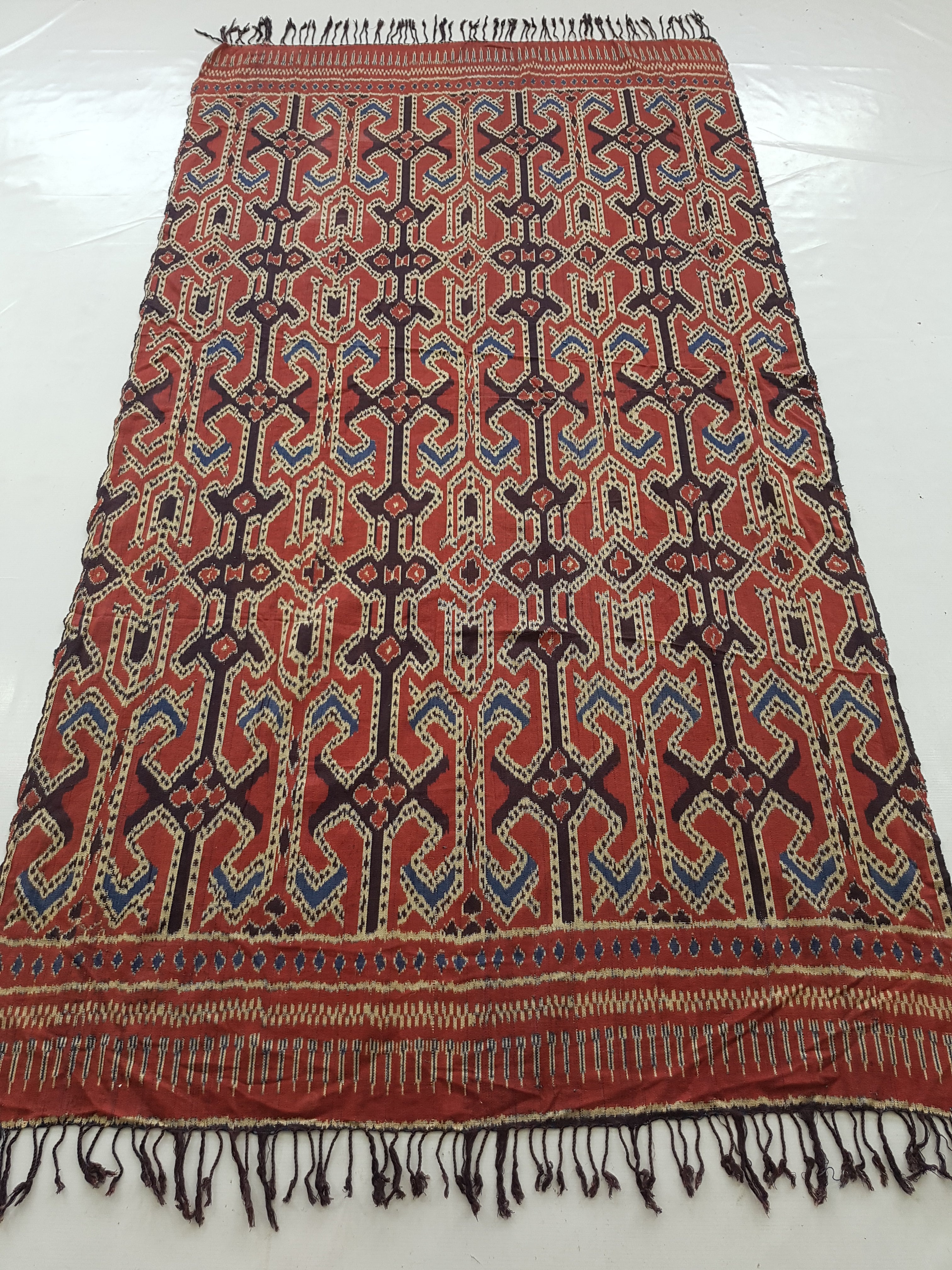 Vintage Indonesian Toraja Sulawesi Vertical Seam Ceremonial Cloth 224x119cm