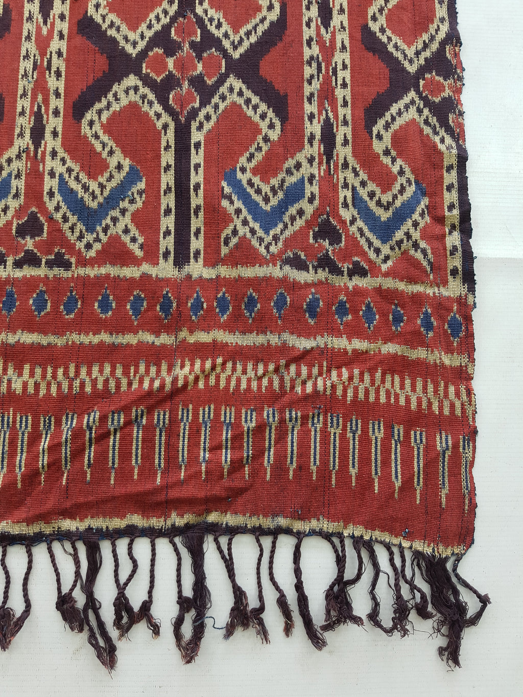 Vintage Indonesian Toraja Sulawesi Vertical Seam Ceremonial Cloth 224x119cm
