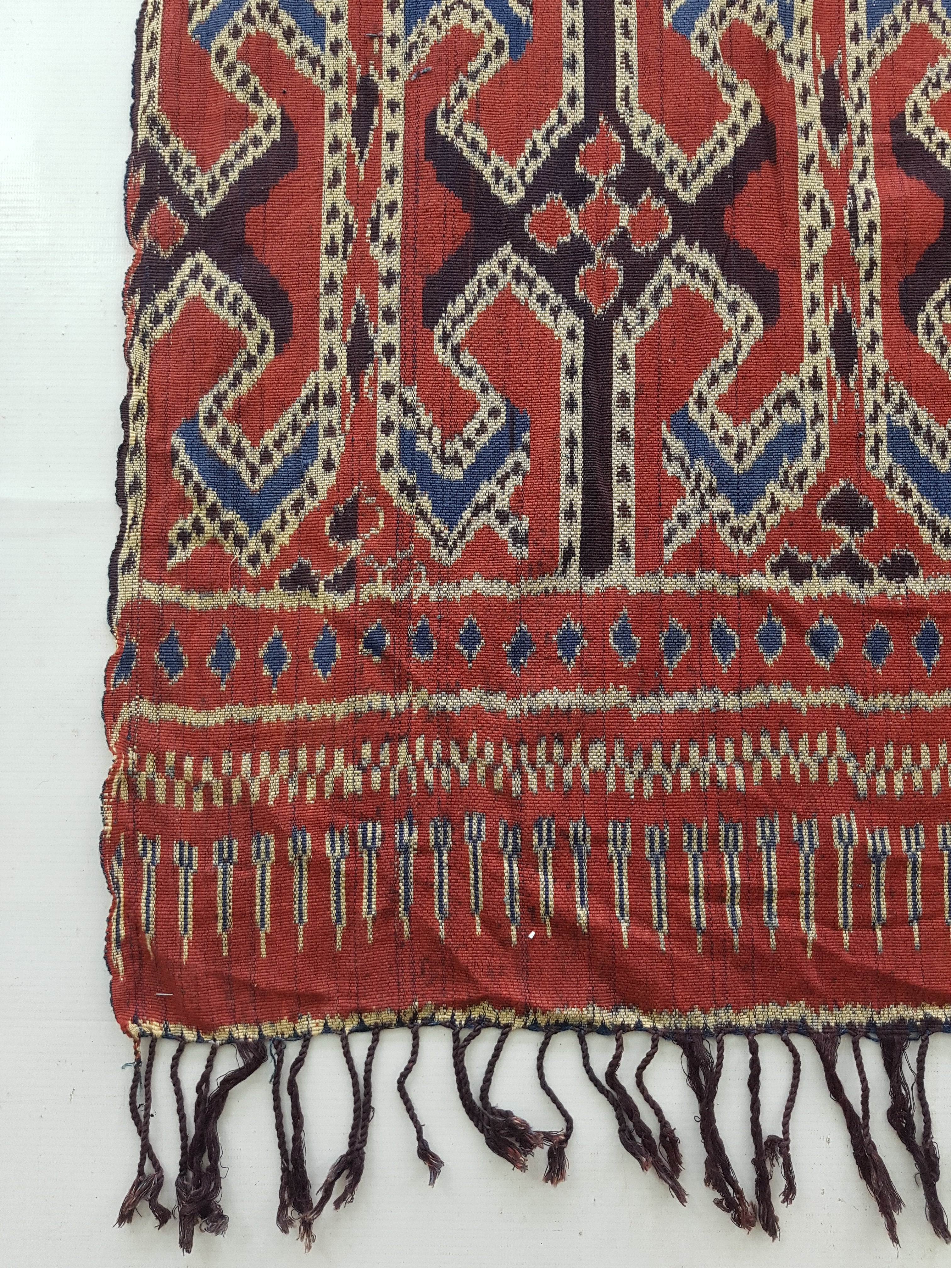 Vintage Indonesian Toraja Sulawesi Vertical Seam Ceremonial Cloth 224x119cm