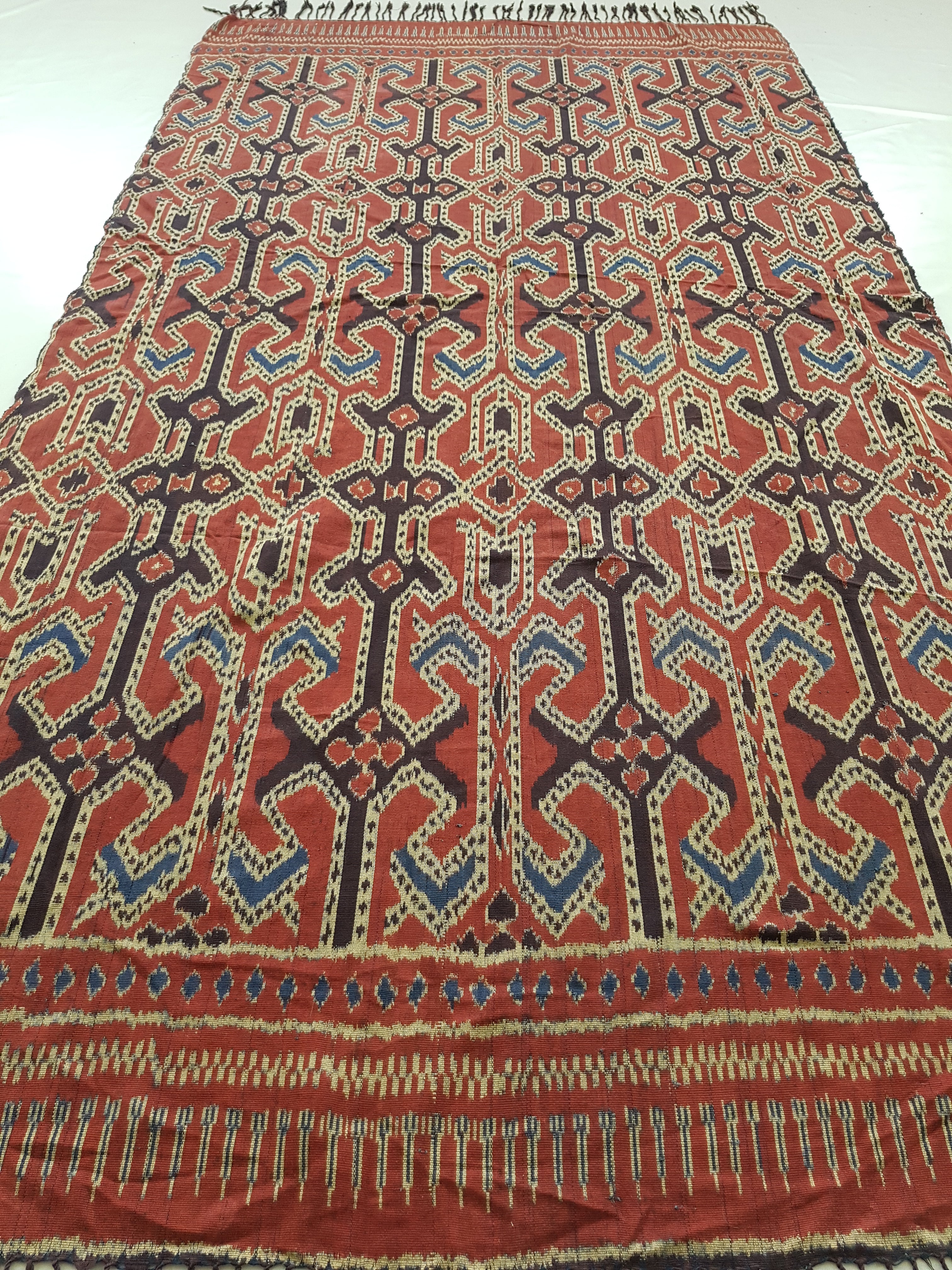 Vintage Indonesian Toraja Sulawesi Vertical Seam Ceremonial Cloth 224x119cm