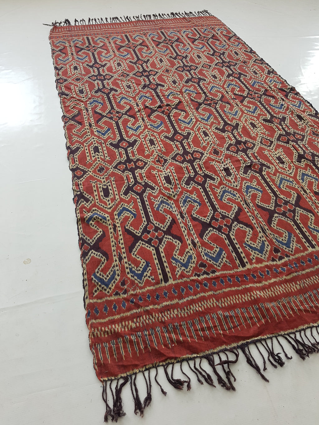Vintage Indonesian Toraja Sulawesi Vertical Seam Ceremonial Cloth 224x119cm