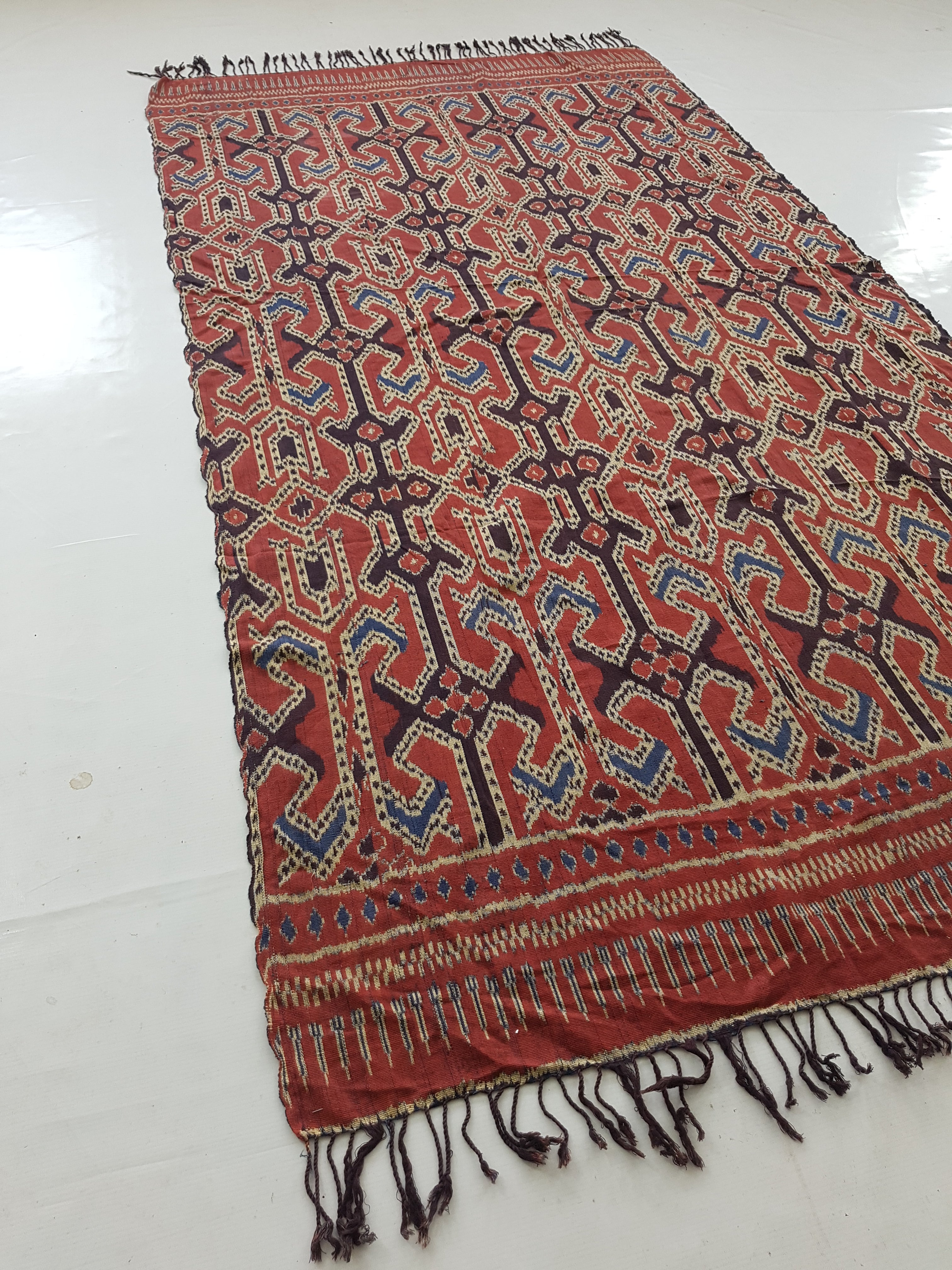 Vintage Indonesian Toraja Sulawesi Vertical Seam Ceremonial Cloth 224x119cm