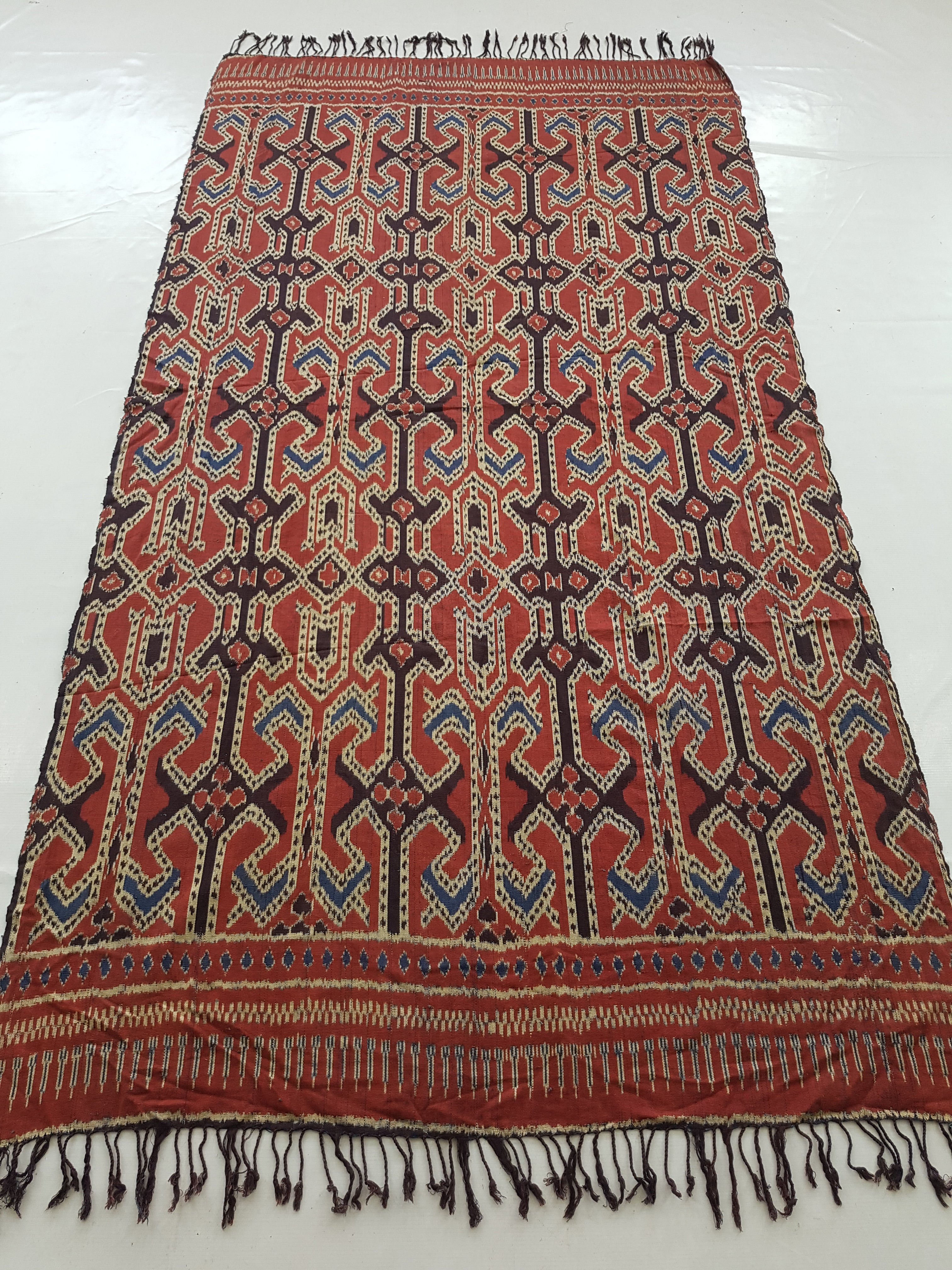Vintage Indonesian Toraja Sulawesi Vertical Seam Ceremonial Cloth 224x119cm
