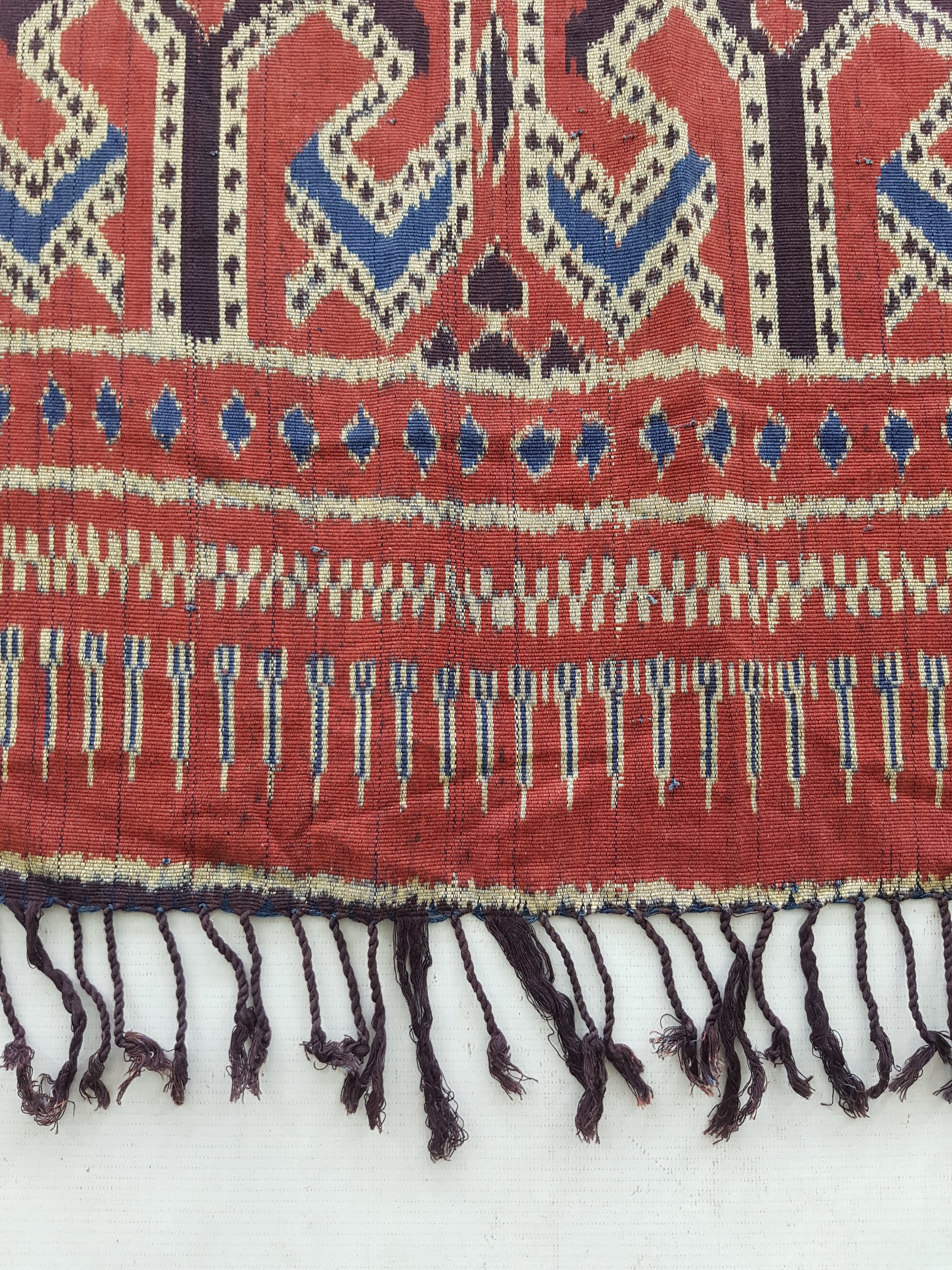 Vintage Indonesian Toraja Sulawesi Vertical Seam Ceremonial Cloth 224x119cm