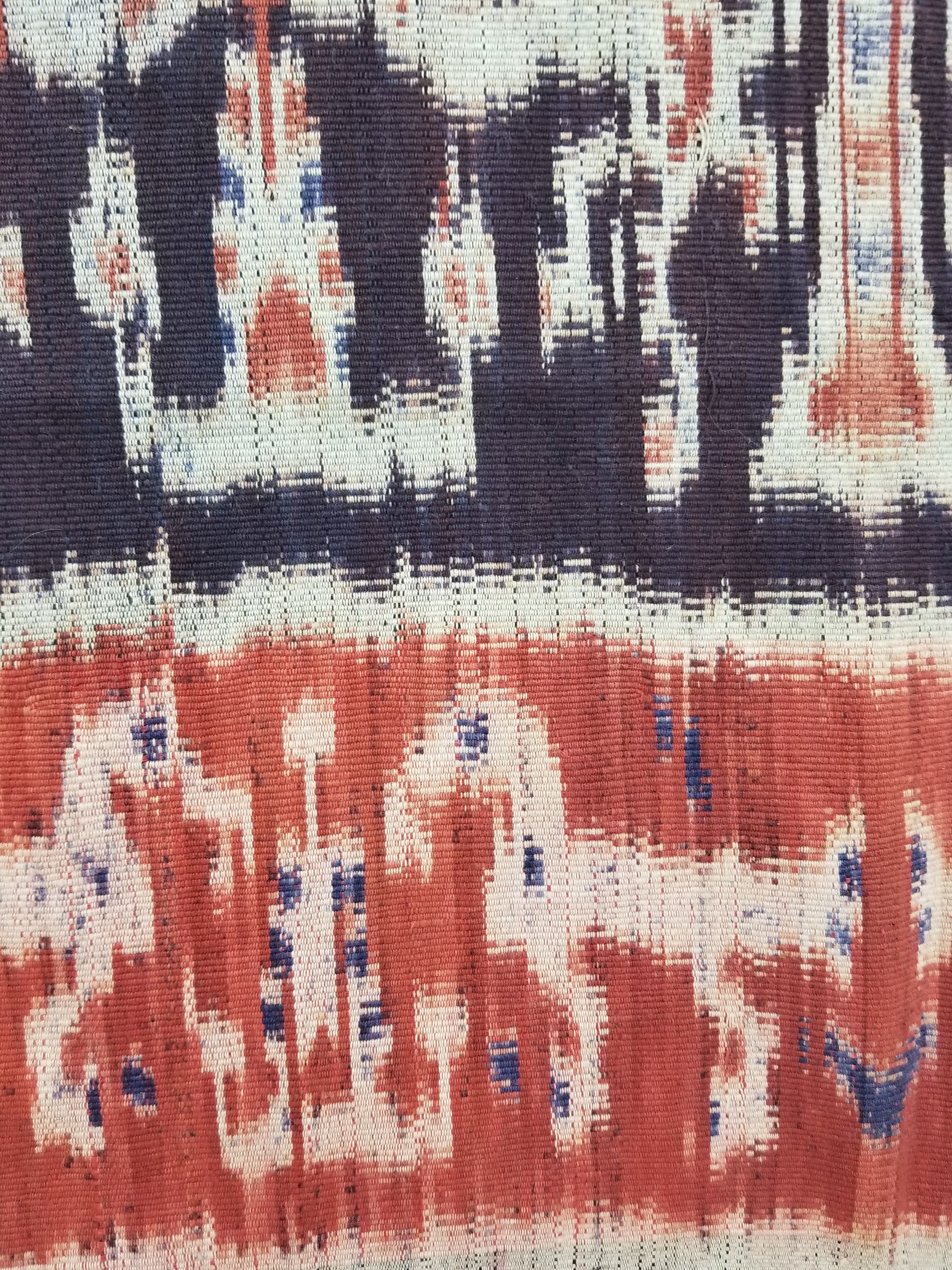 Vintage Indonesian Handwoven Sumba Ikat Vertical Seam Wall Tapestry 244x104cm