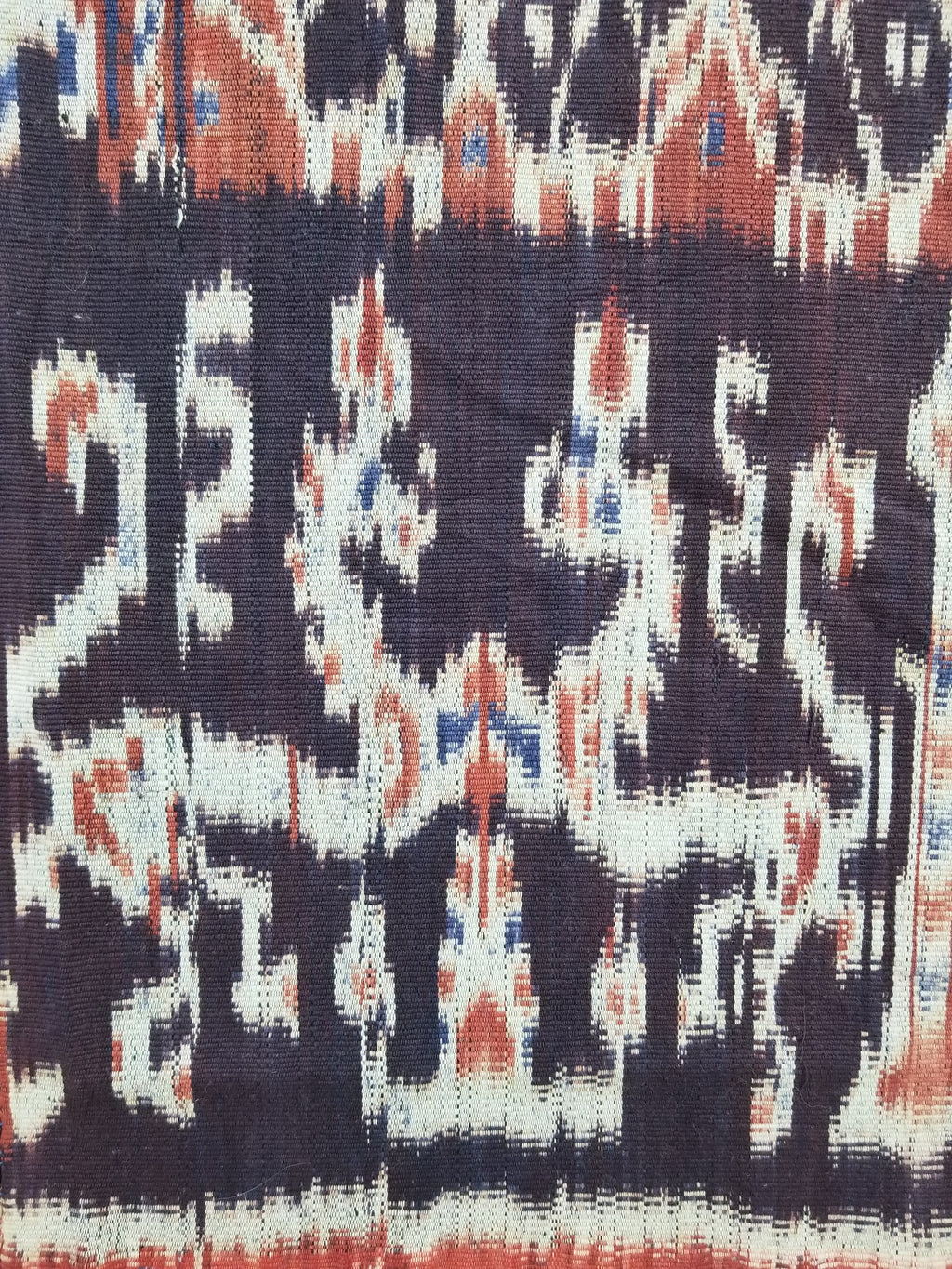 Vintage Indonesian Handwoven Sumba Ikat Vertical Seam Wall Tapestry 244x104cm